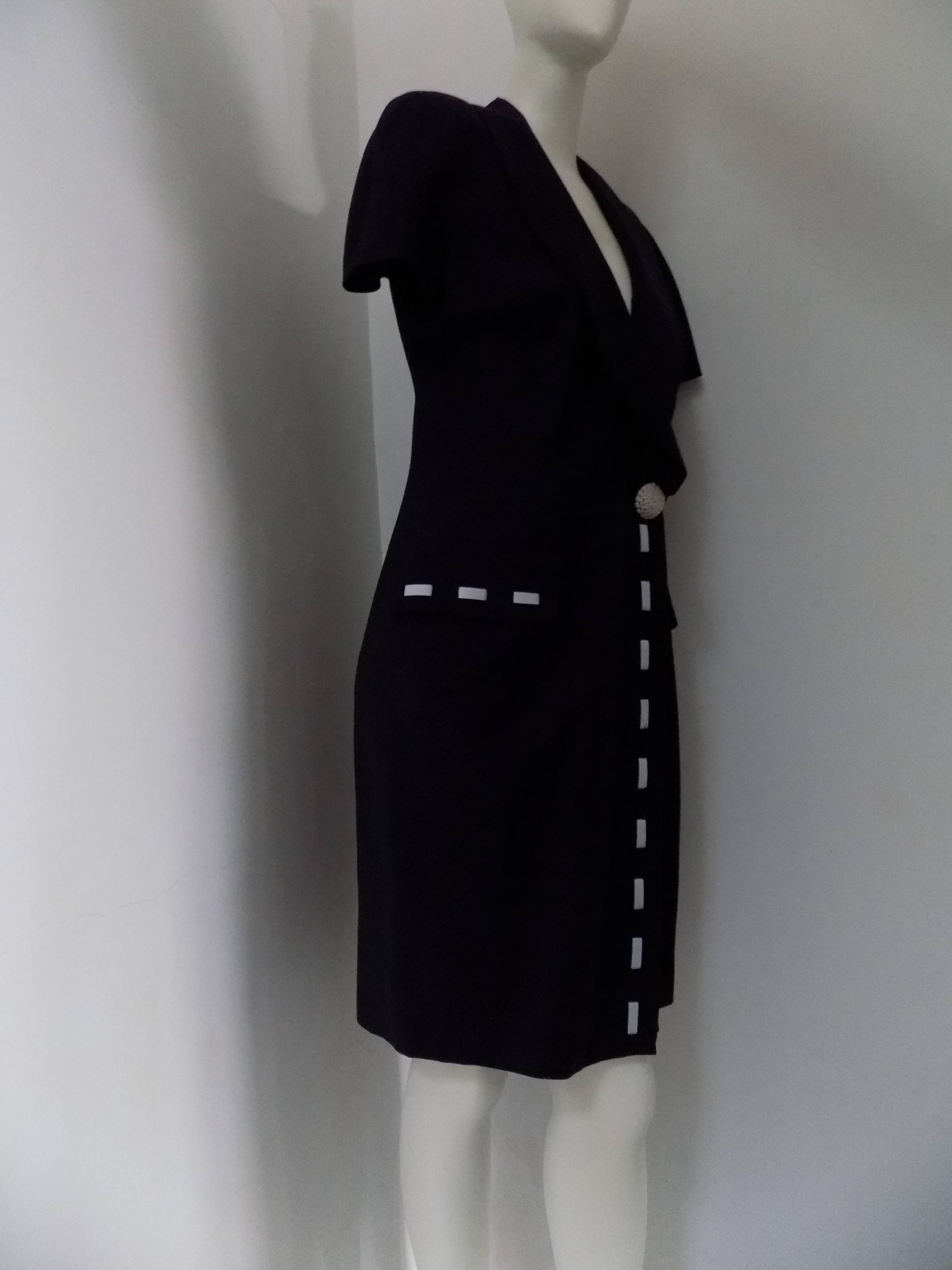 1970s Fendi blu white dress 4