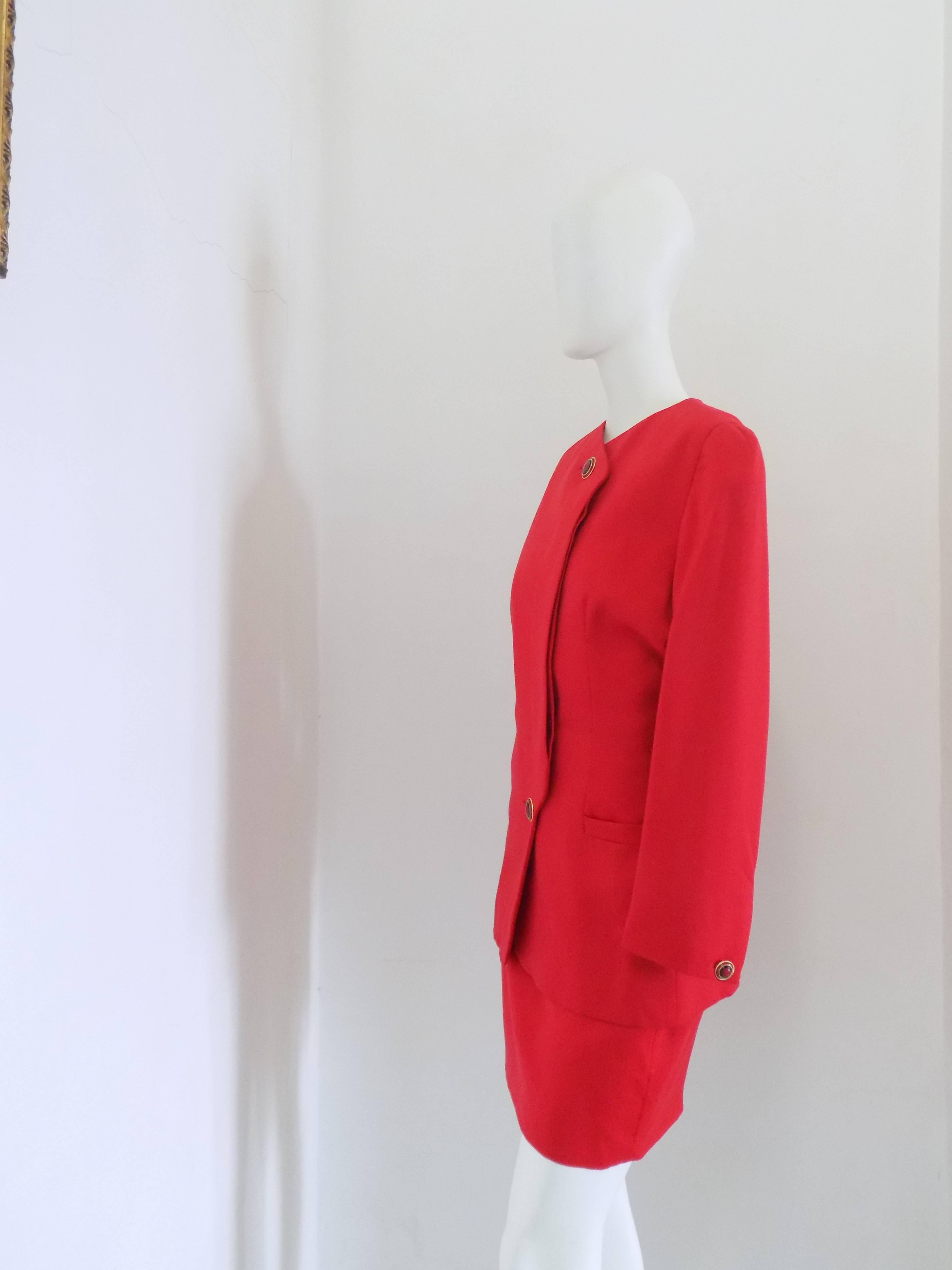 1990s Gianni Versace Wool Suit Tailleur In Excellent Condition In Capri, IT
