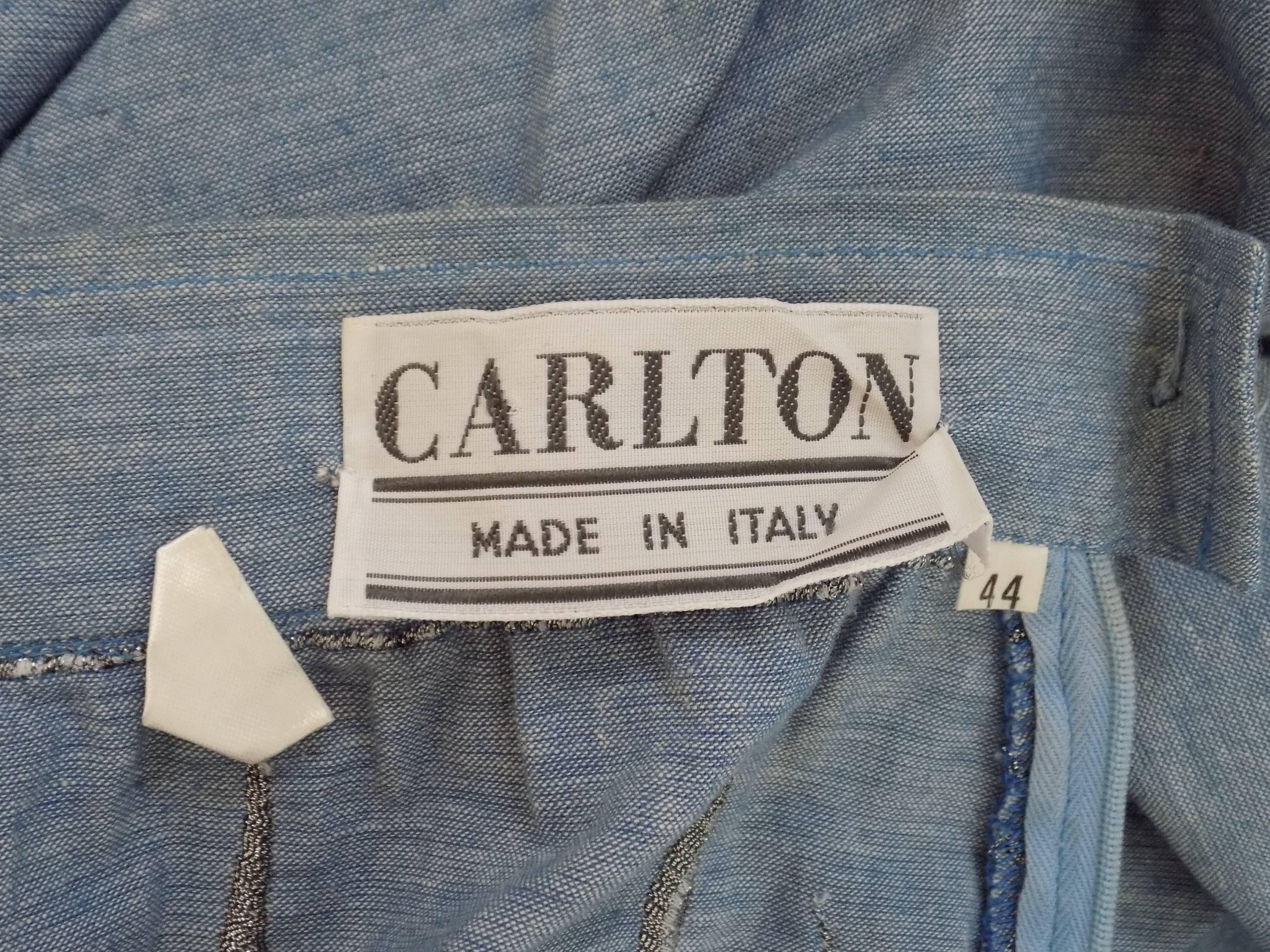 1980s Carlito Blu denim skirt In Excellent Condition In Capri, IT