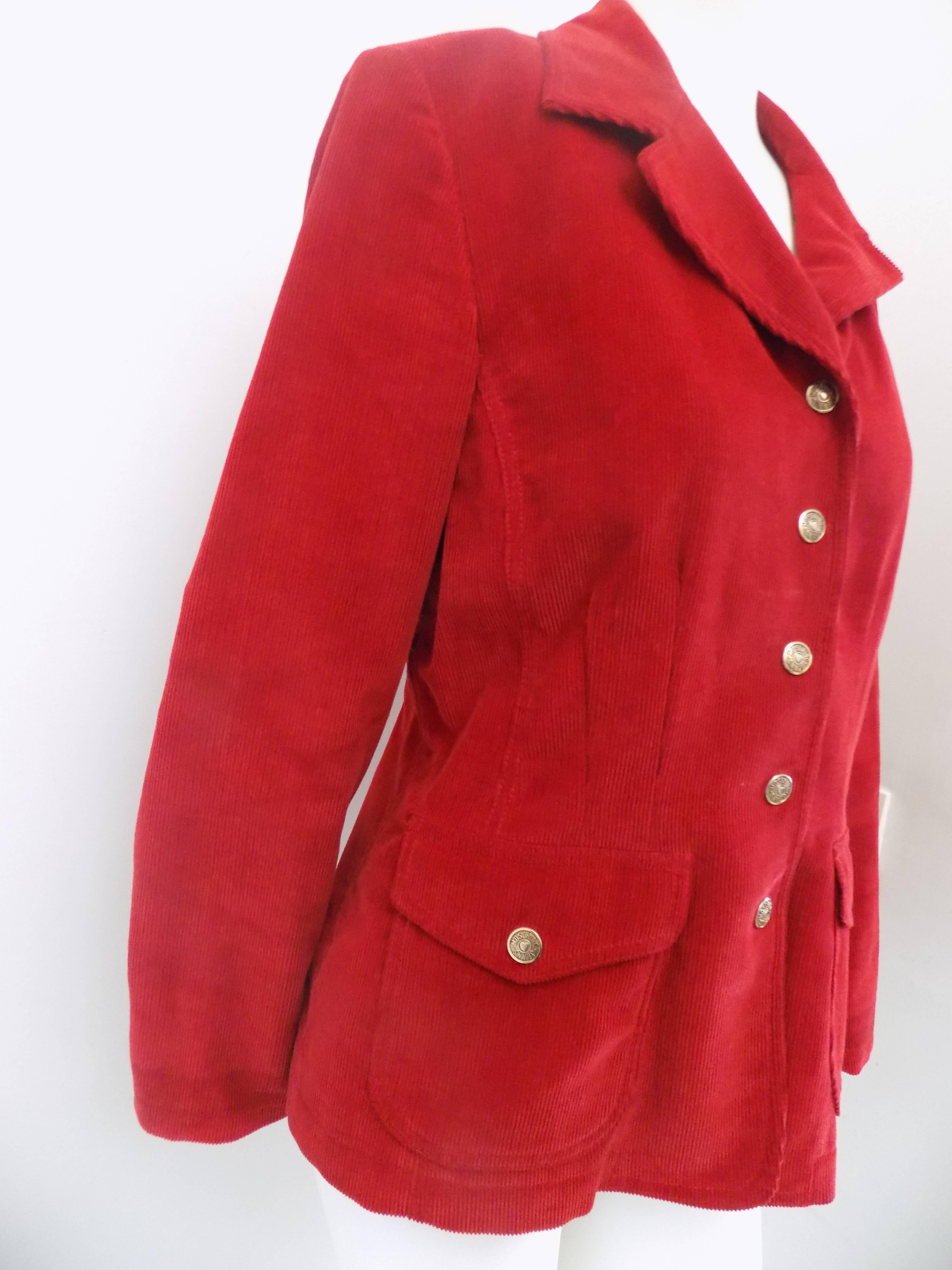 Moschino  red jacket totally made in italy in italian size range 46
100% cotton