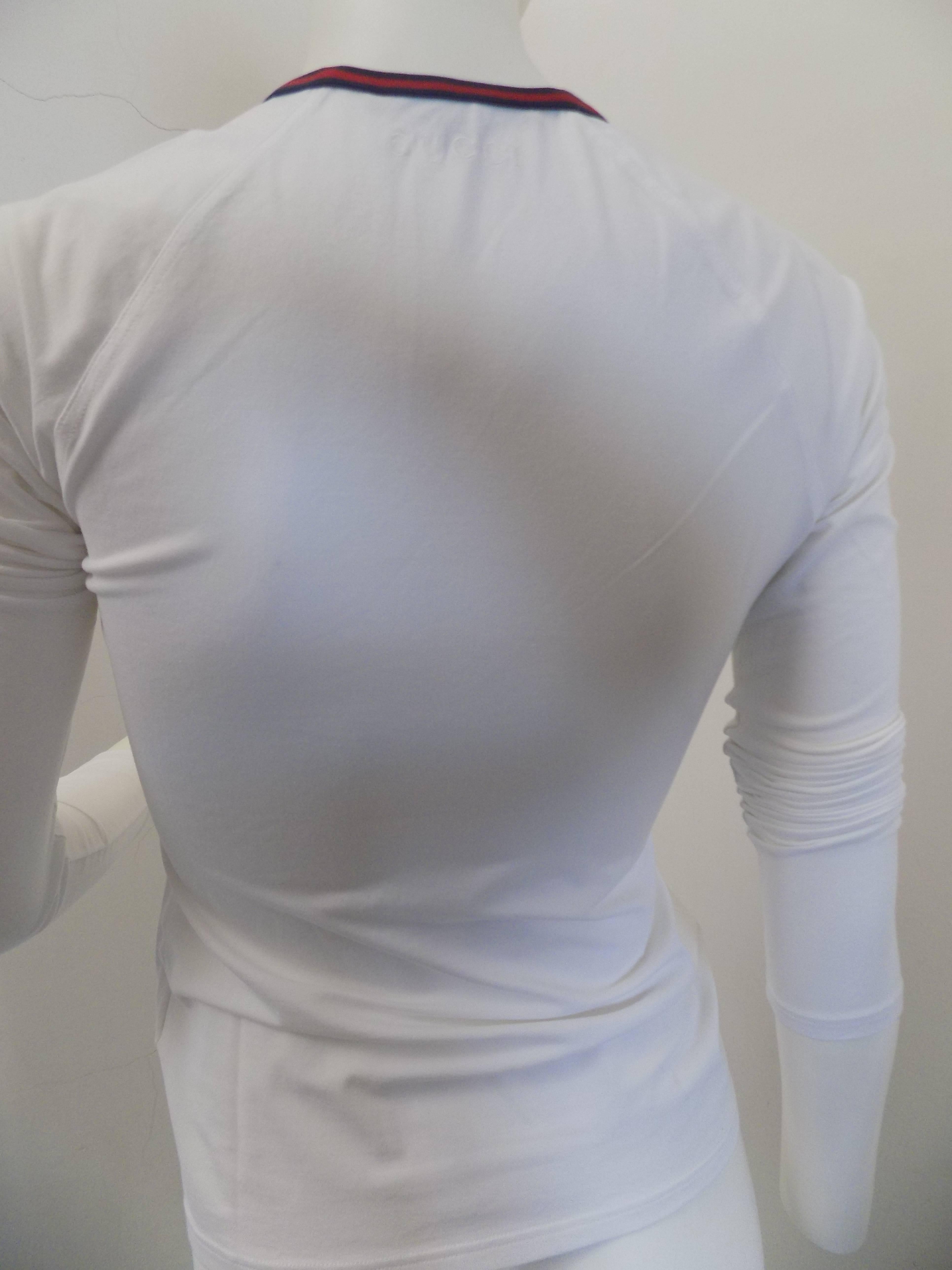 Gucci white  shirt In Excellent Condition In Capri, IT
