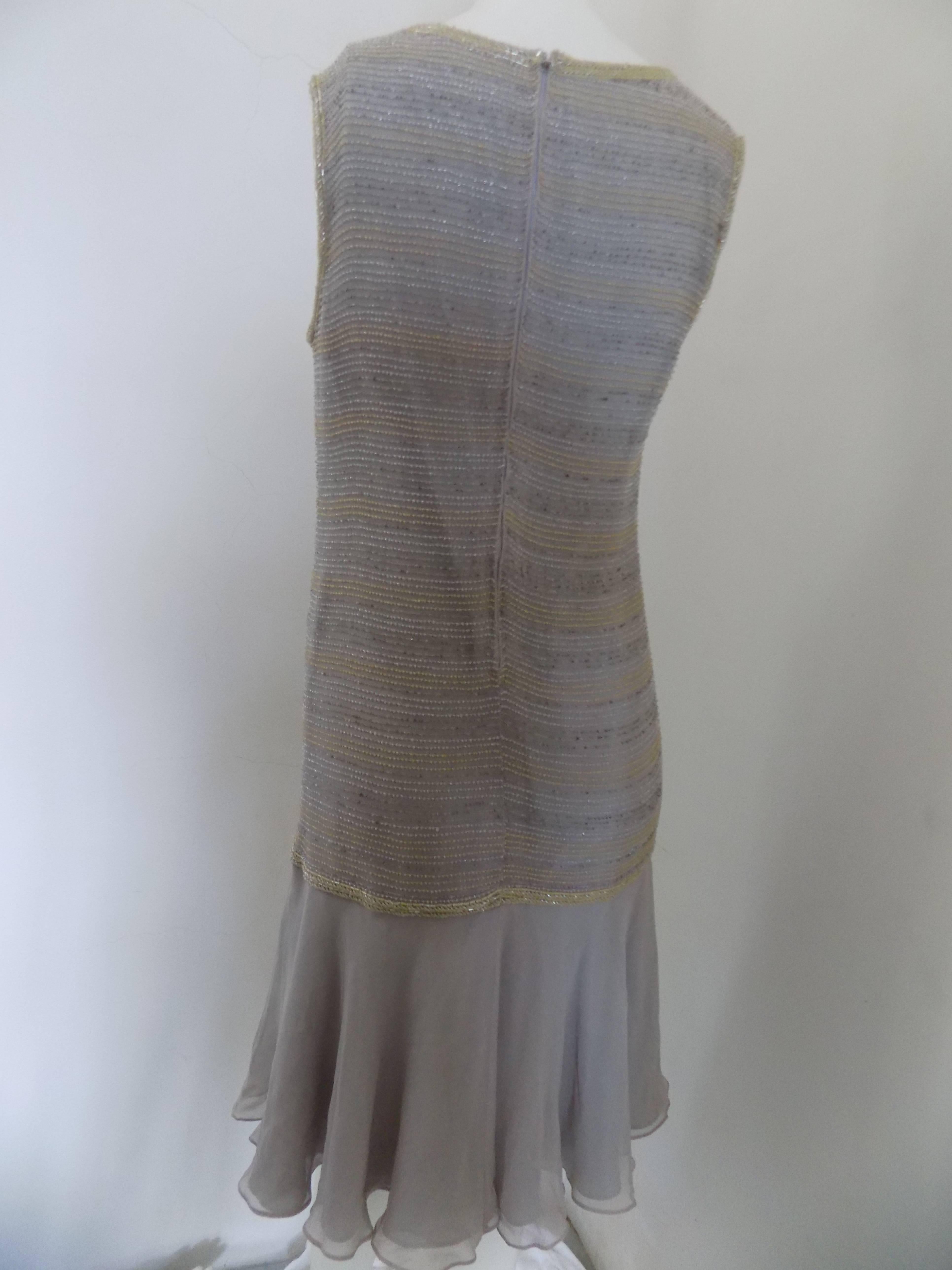 simon and cailand's grey long dress In Excellent Condition In Capri, IT