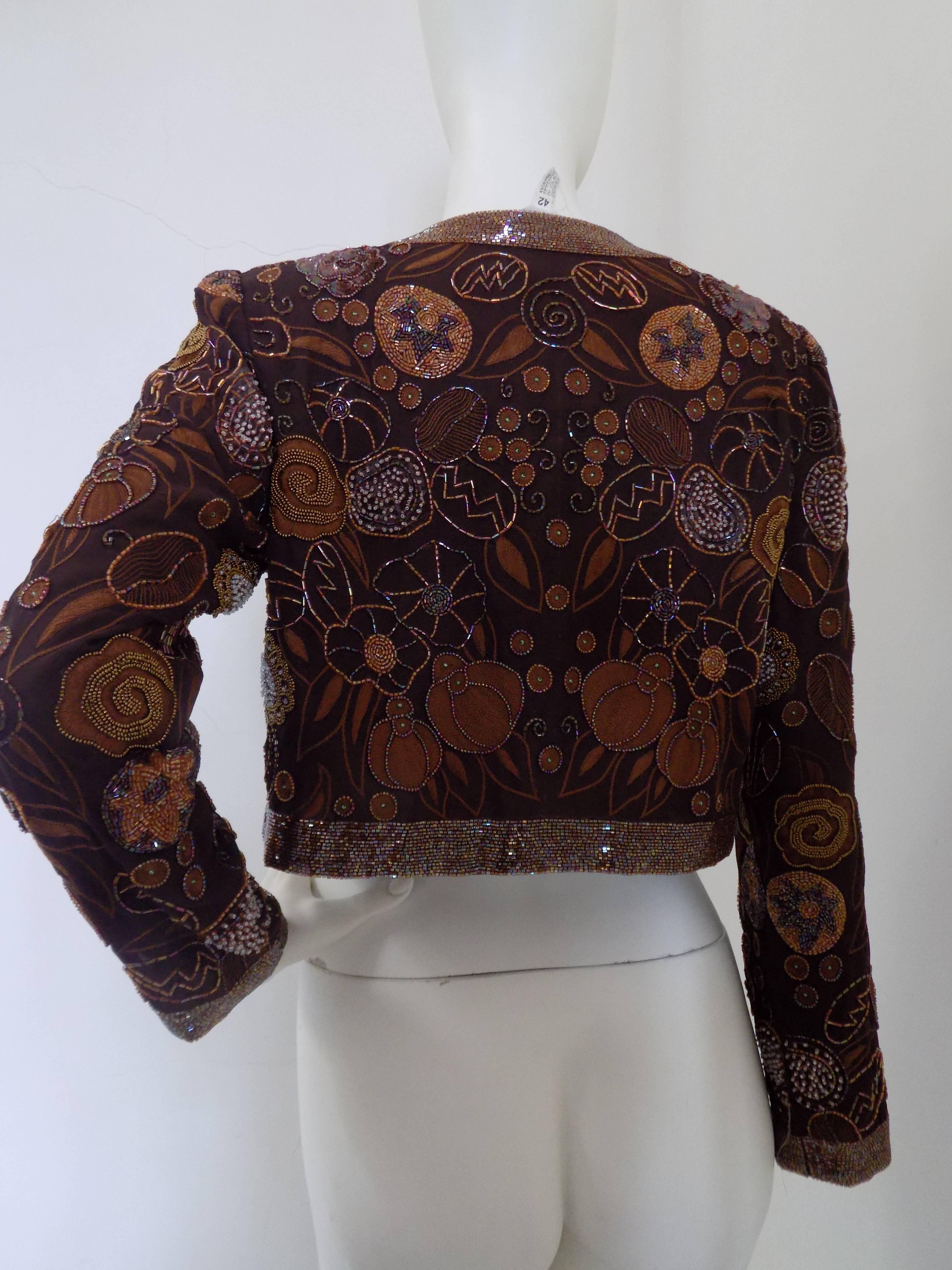Noir Veste marron Grazia Bagnaresi en vente