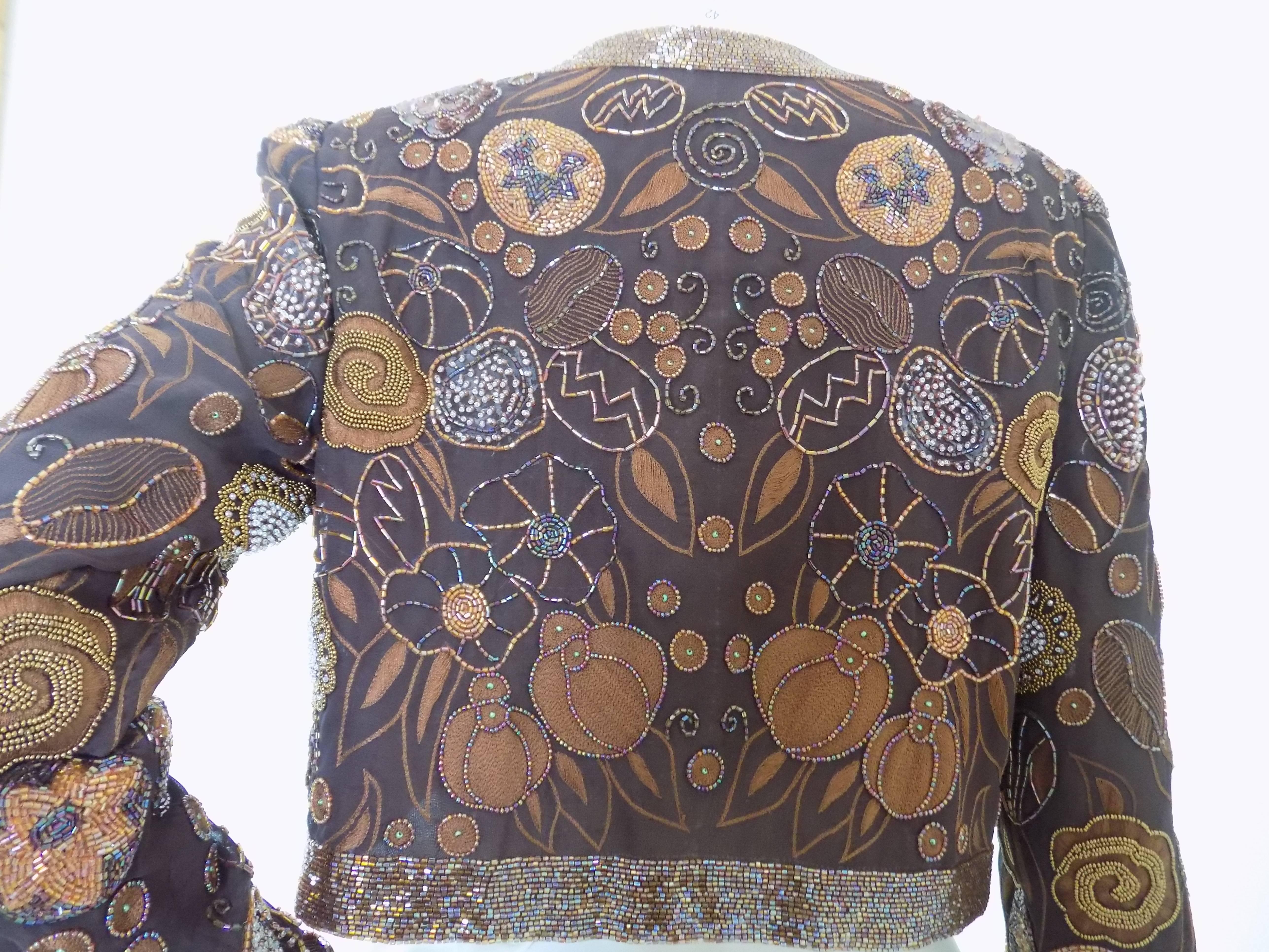 Veste marron Grazia Bagnaresi Excellent état - En vente à Capri, IT