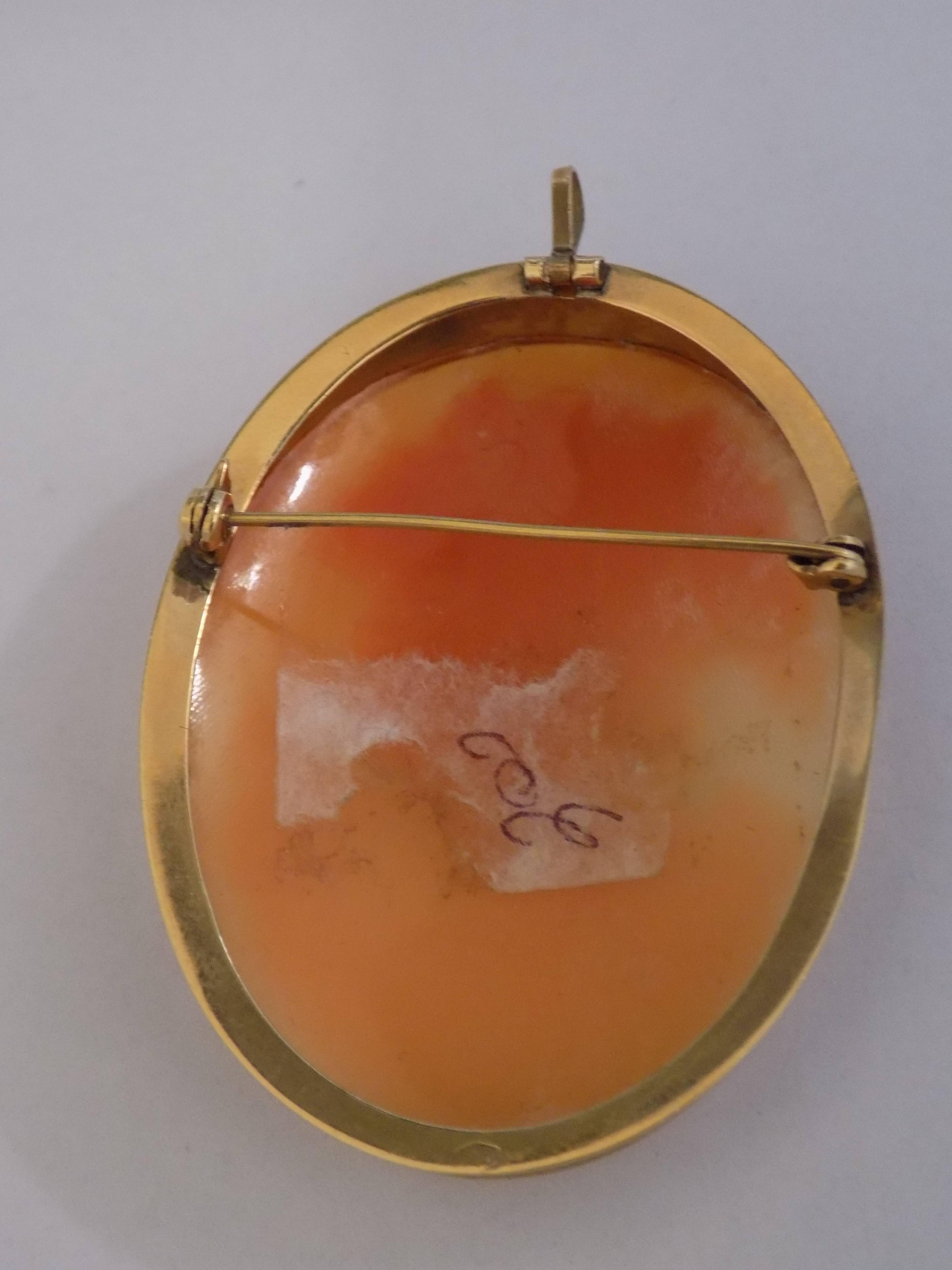 Broche pendentif Cammeo en or 18kt Neuf - En vente à Capri, IT