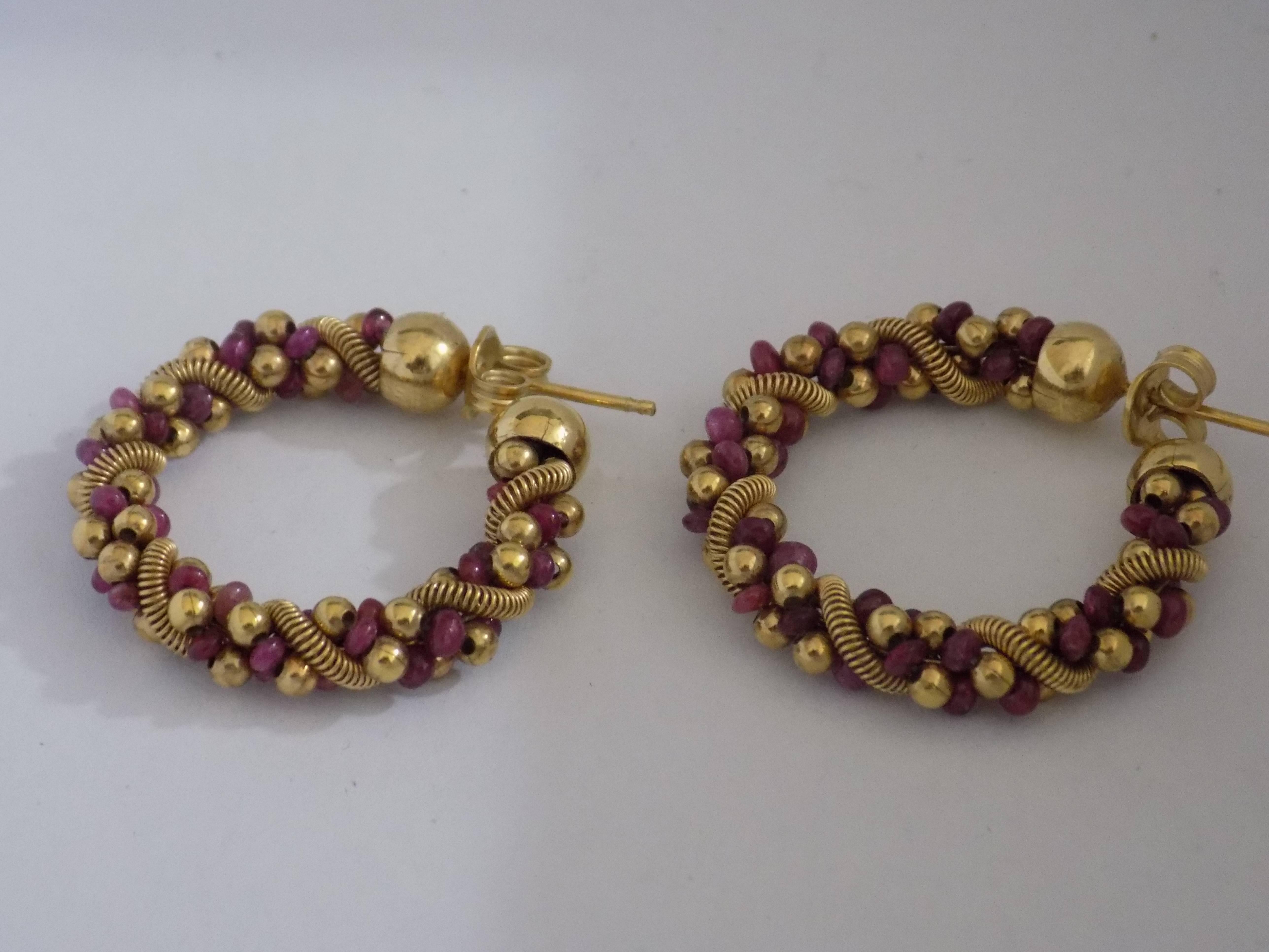 18kt Gold semicircle Earrings