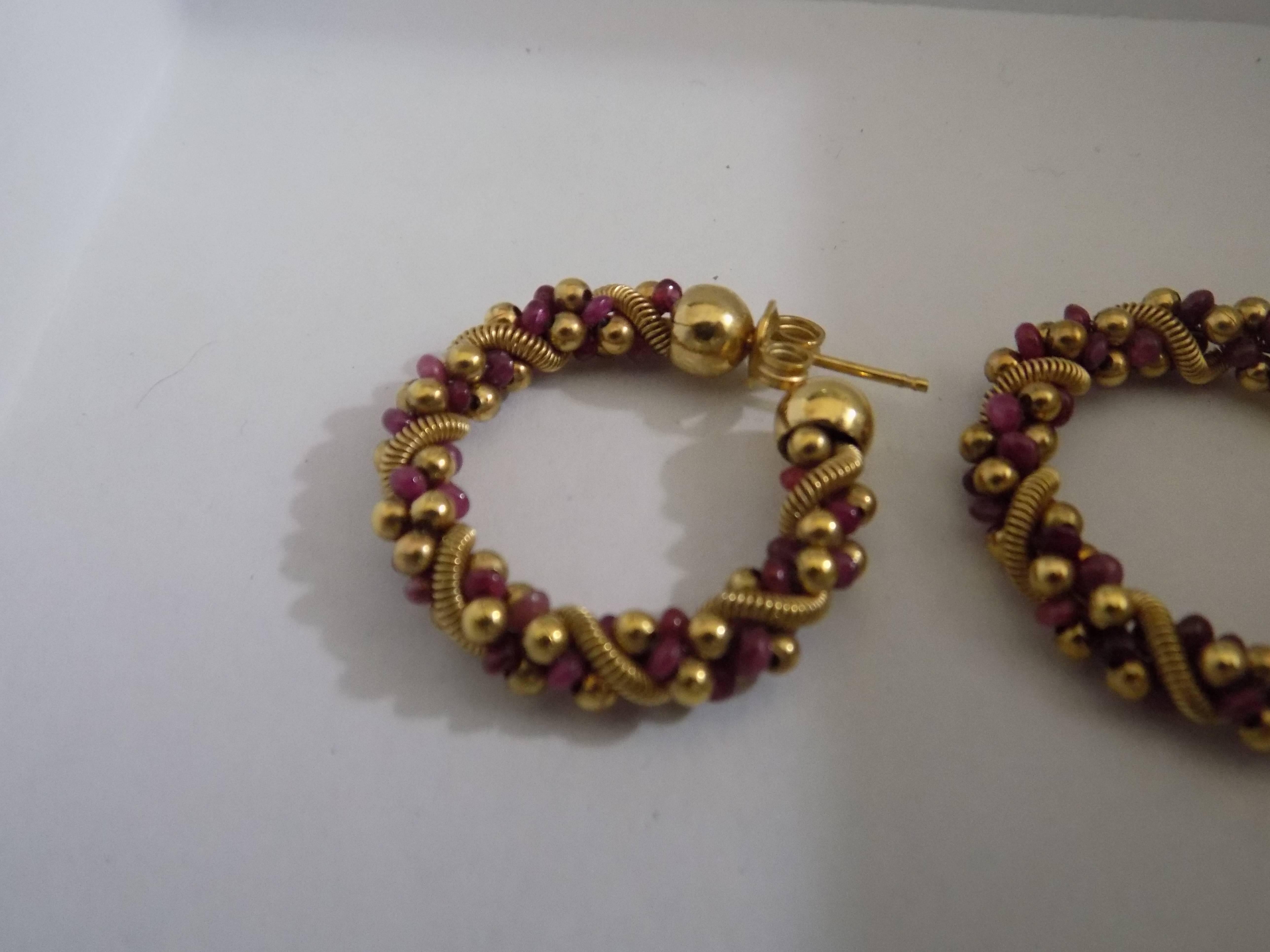 18kt Gold Earrings In New Condition For Sale In Capri, IT