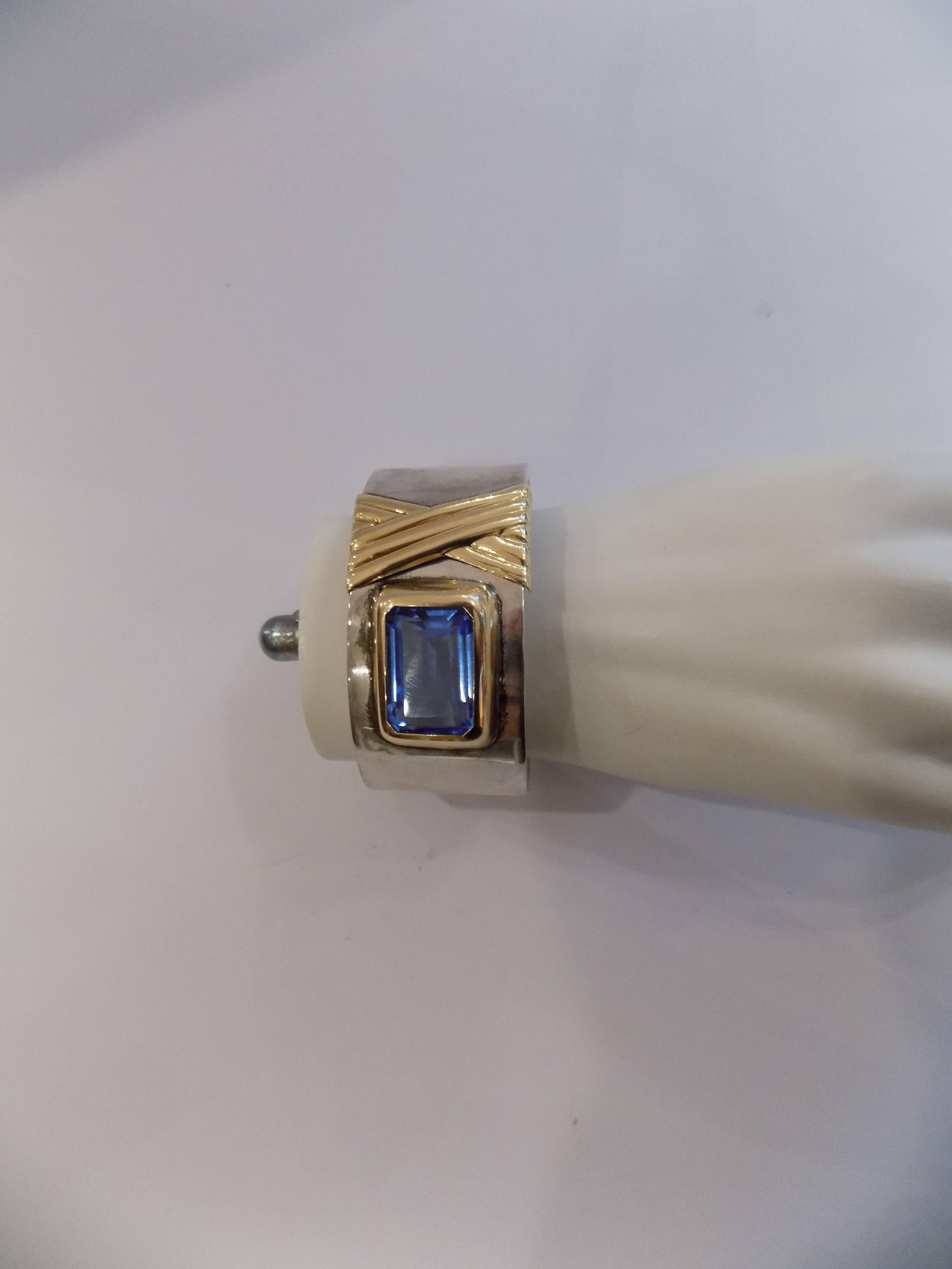 Femenino o masculino Brazalete de oro plateado de los años 80 en venta