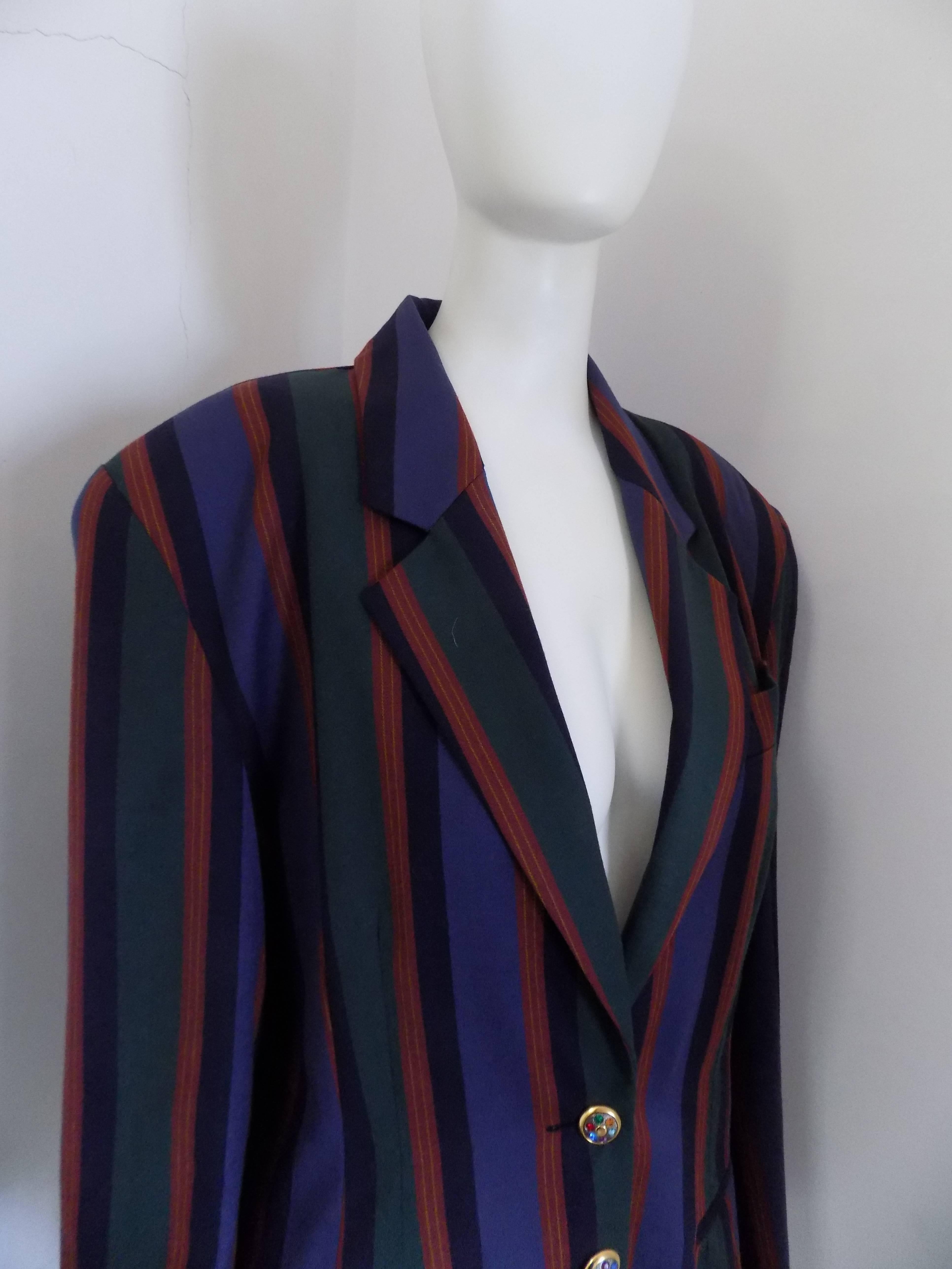 Debeaux - Veste multicolore des années 1970  Excellent état - En vente à Capri, IT