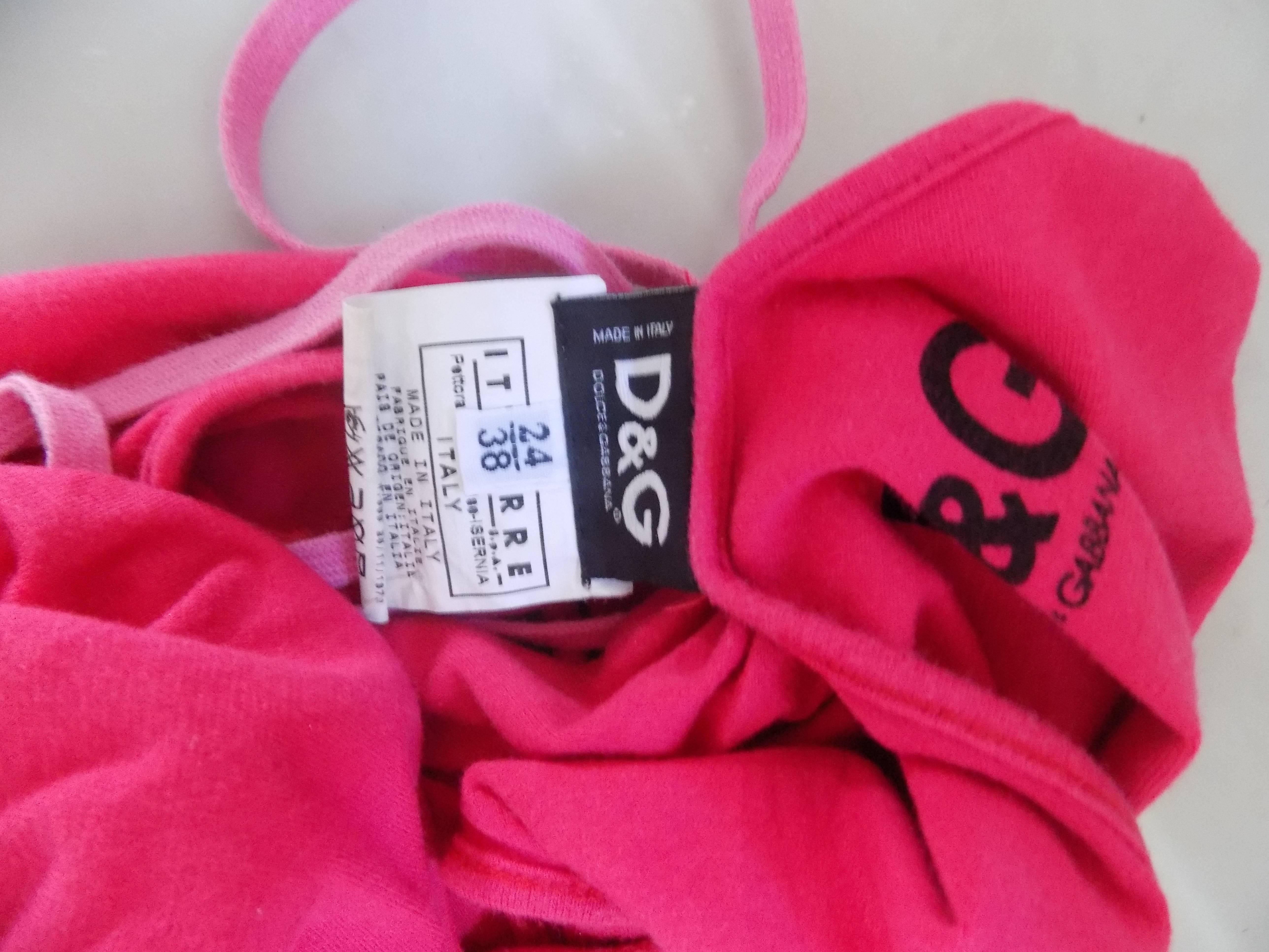 1990s Dolce & Gabbana D&G fucsia top In Excellent Condition In Capri, IT