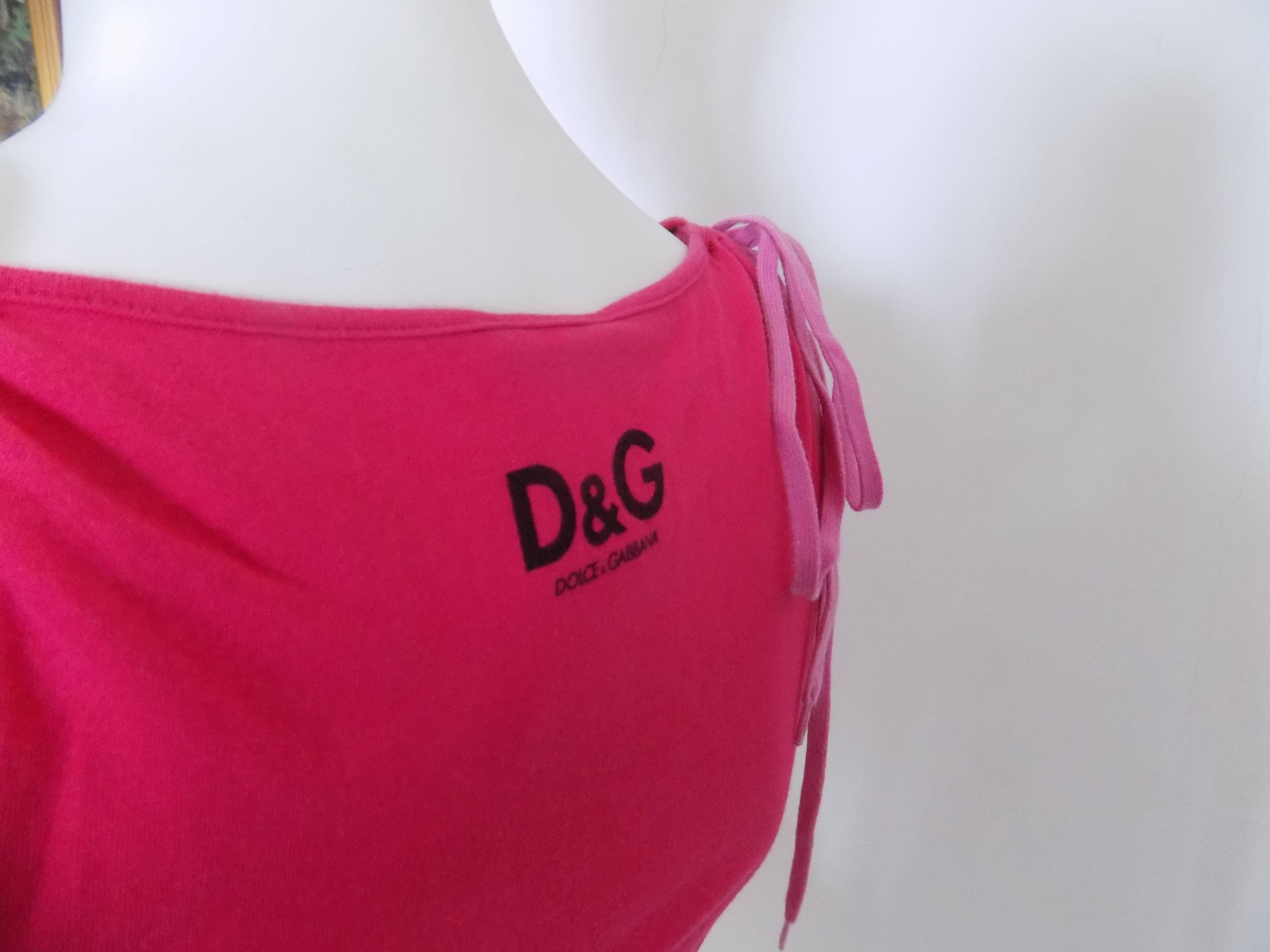 Women's 1990s Dolce & Gabbana D&G fucsia top