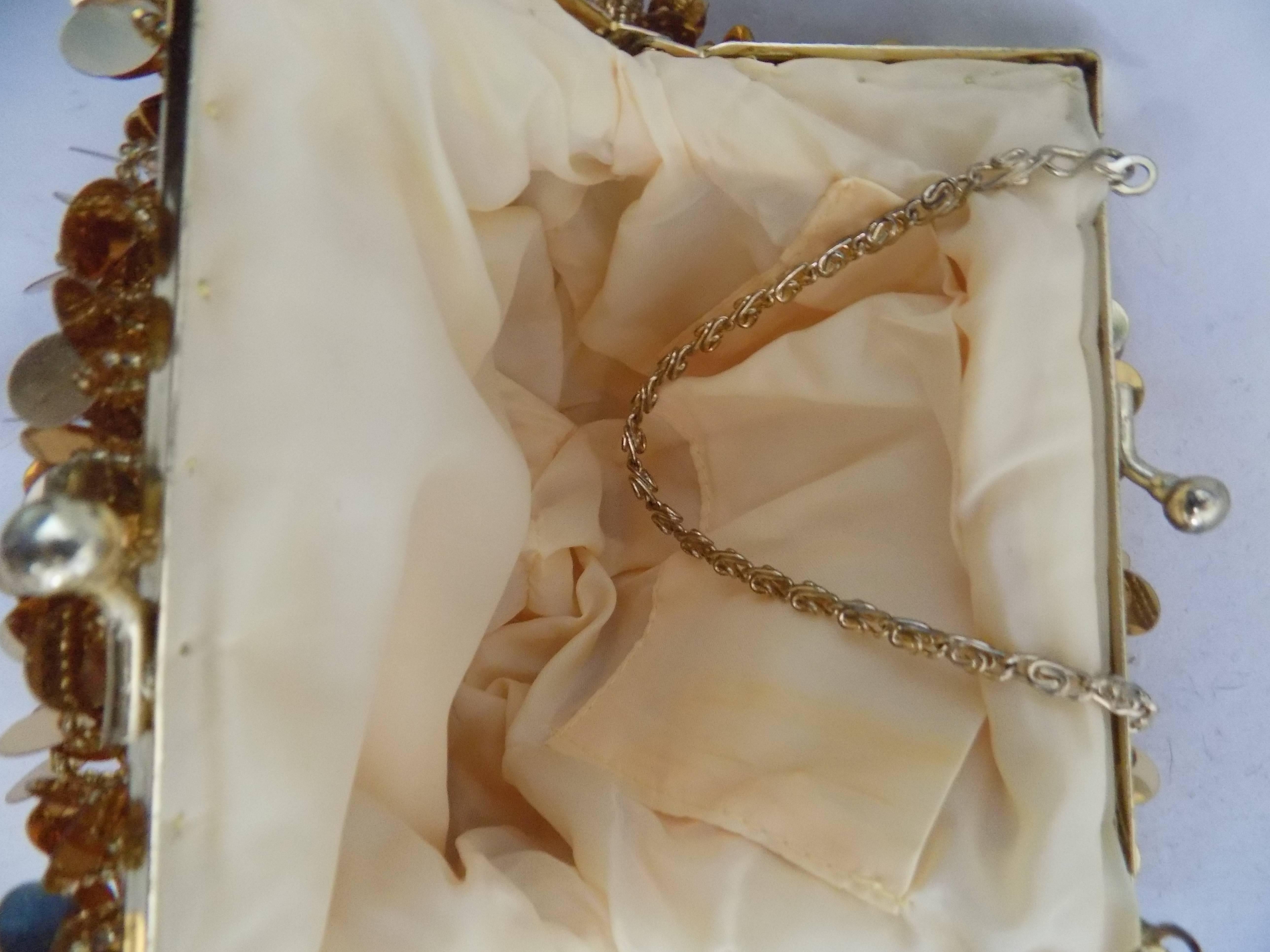 Women's or Men's 1980s Gold Sequins Shoulder Bag
