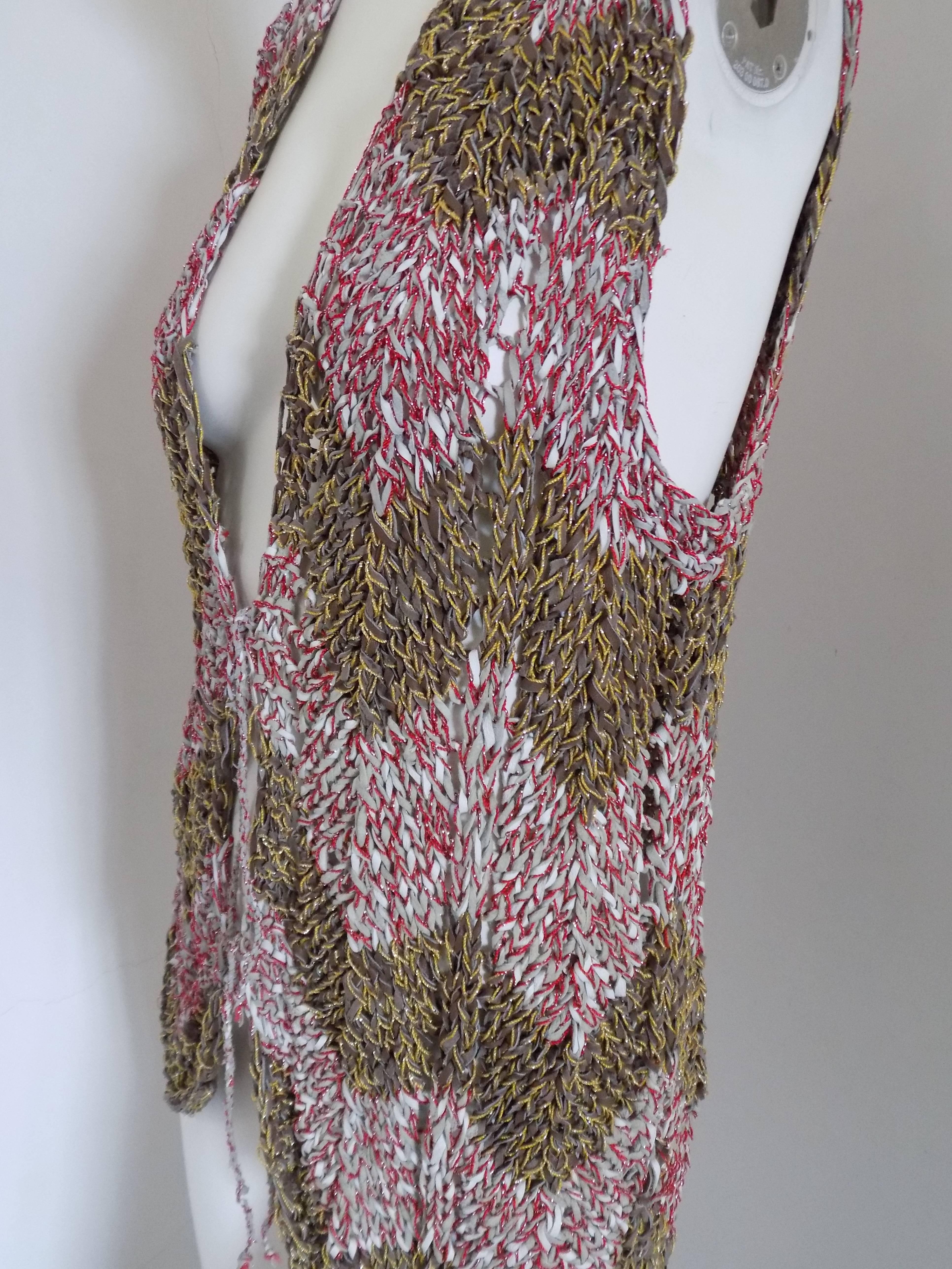 1980s Handmade Multicolour Gilet In Excellent Condition In Capri, IT