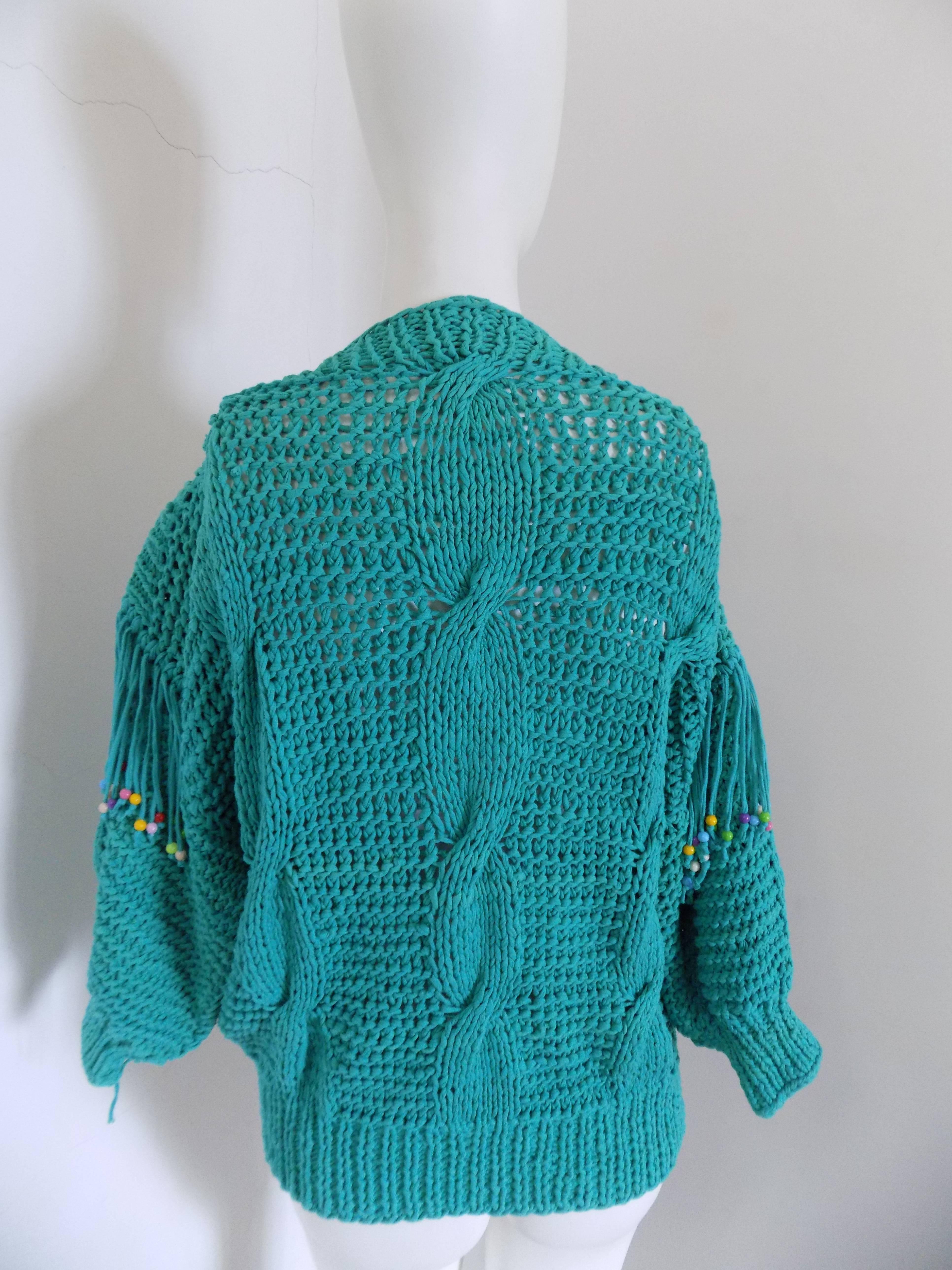 Women's 1980s Green handmade sweater