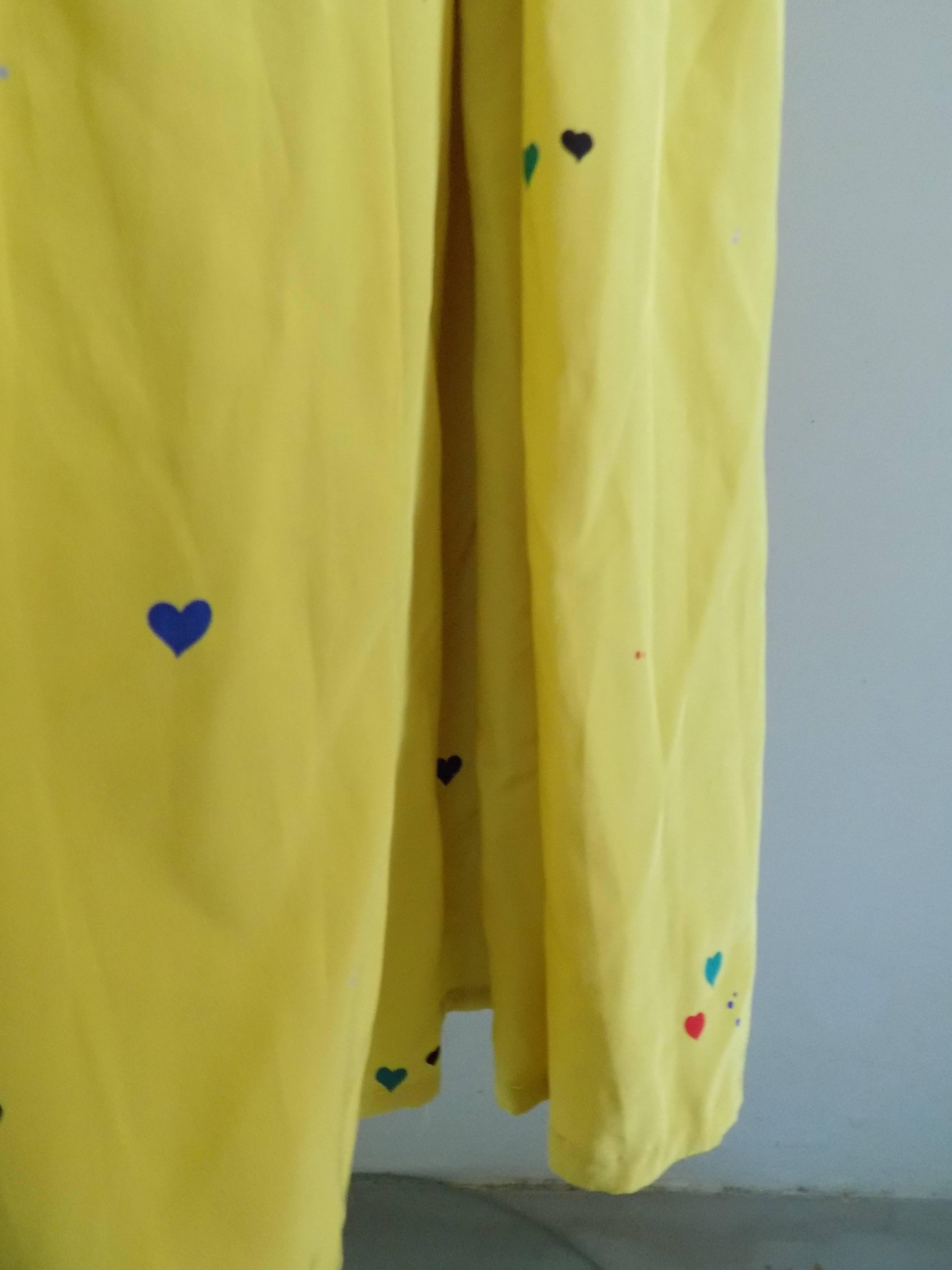 Women's Yellow Cotton Vintage skirt