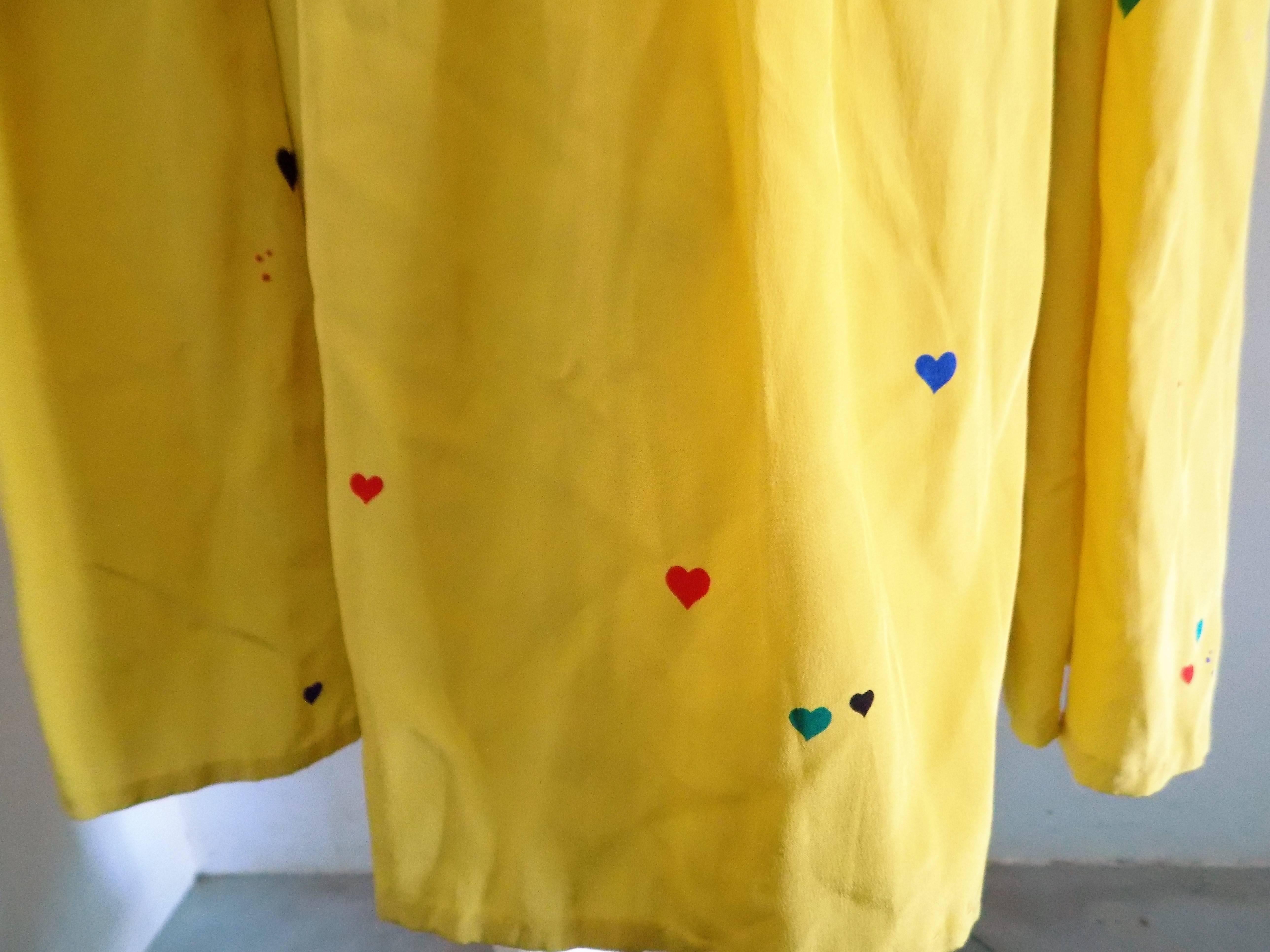 Yellow Cotton Vintage skirt In Excellent Condition In Capri, IT