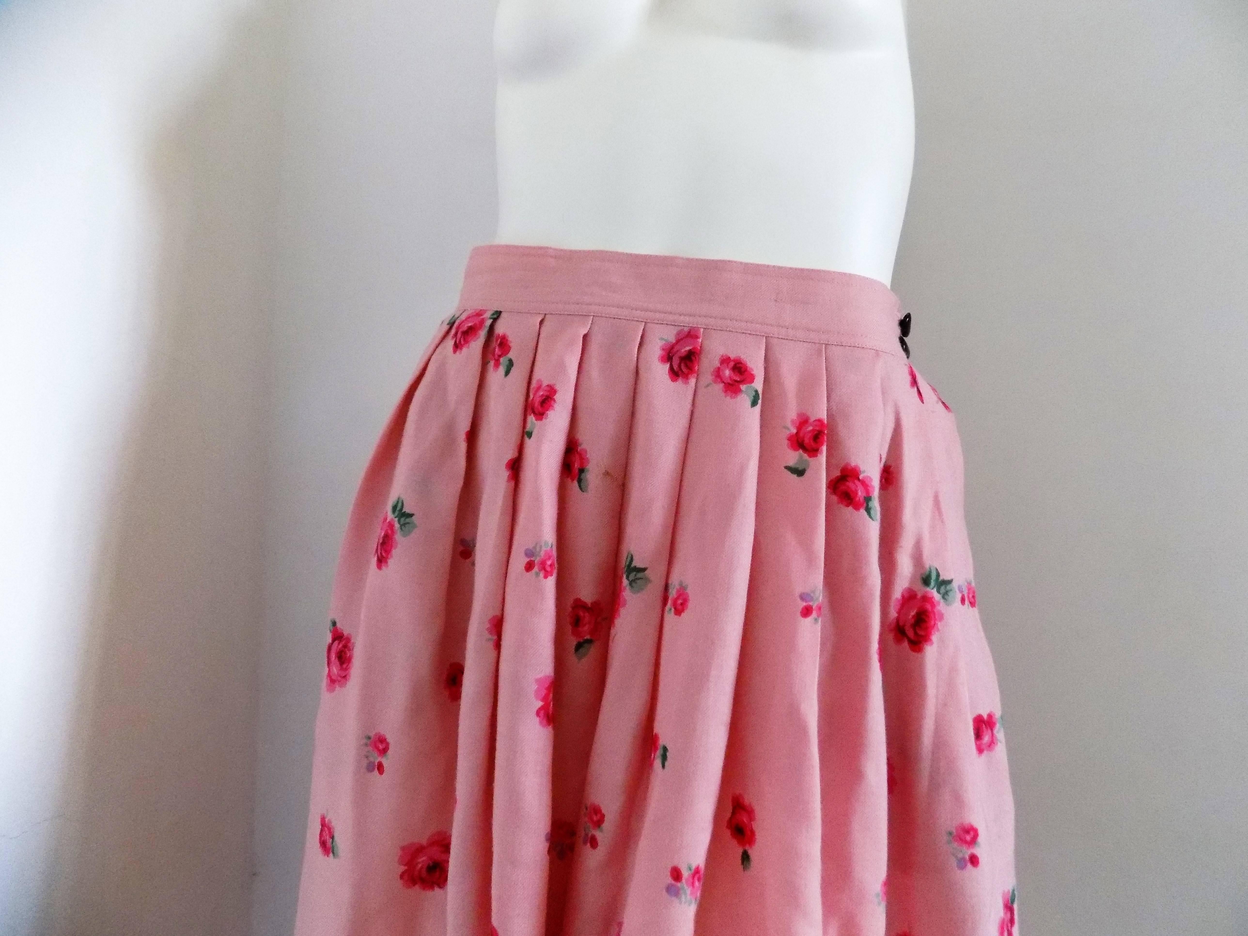 Emanuel Ungaro Long Pink Skirt