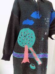 Long Grey Wool Dress