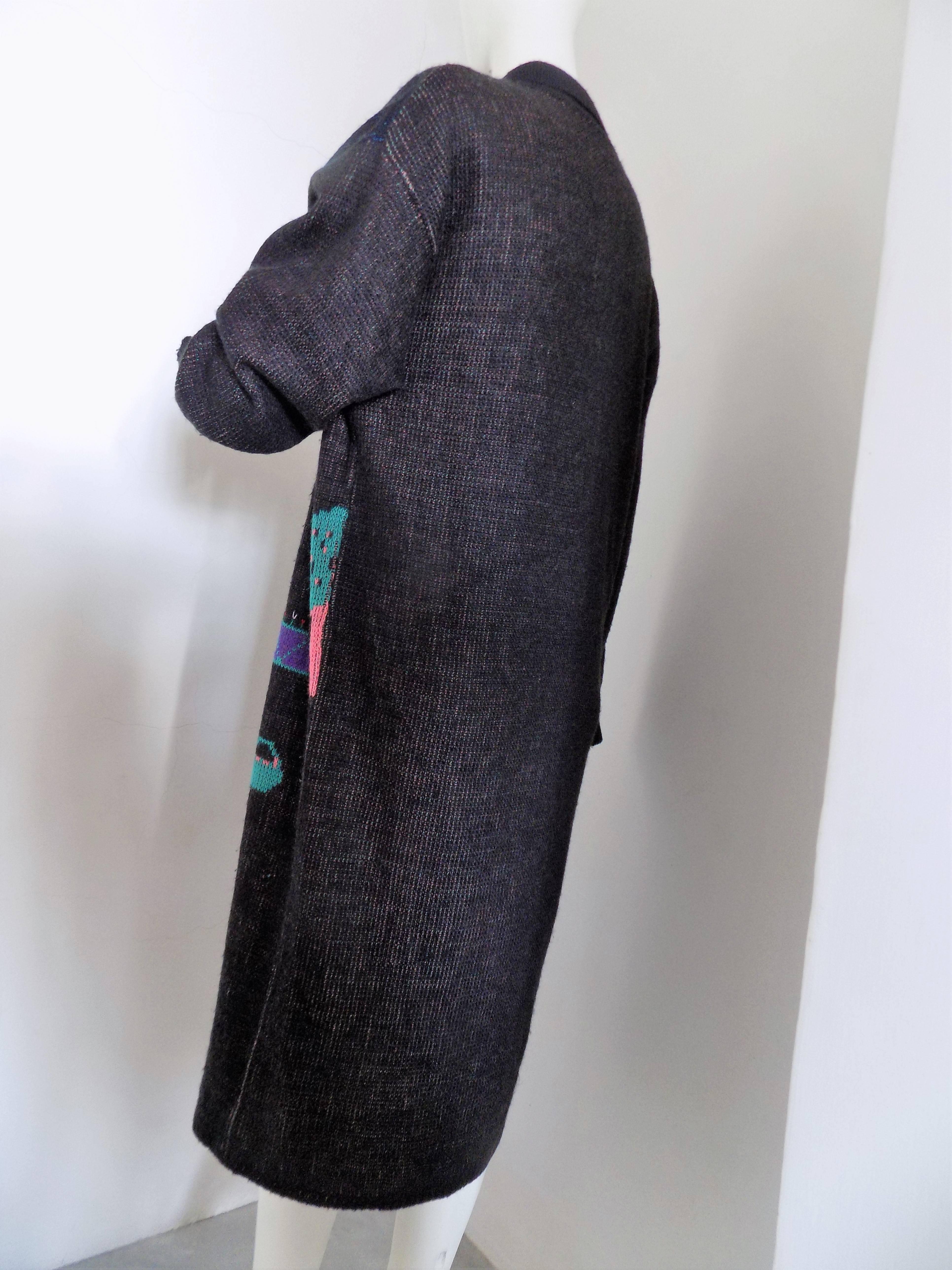 Long Grey Wool Dress In Excellent Condition For Sale In Capri, IT