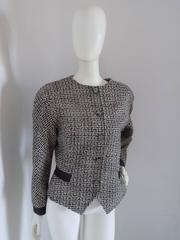 Regina Schrecker Vintage 1980s Women's Grey Wool Jacket Made in Italy
