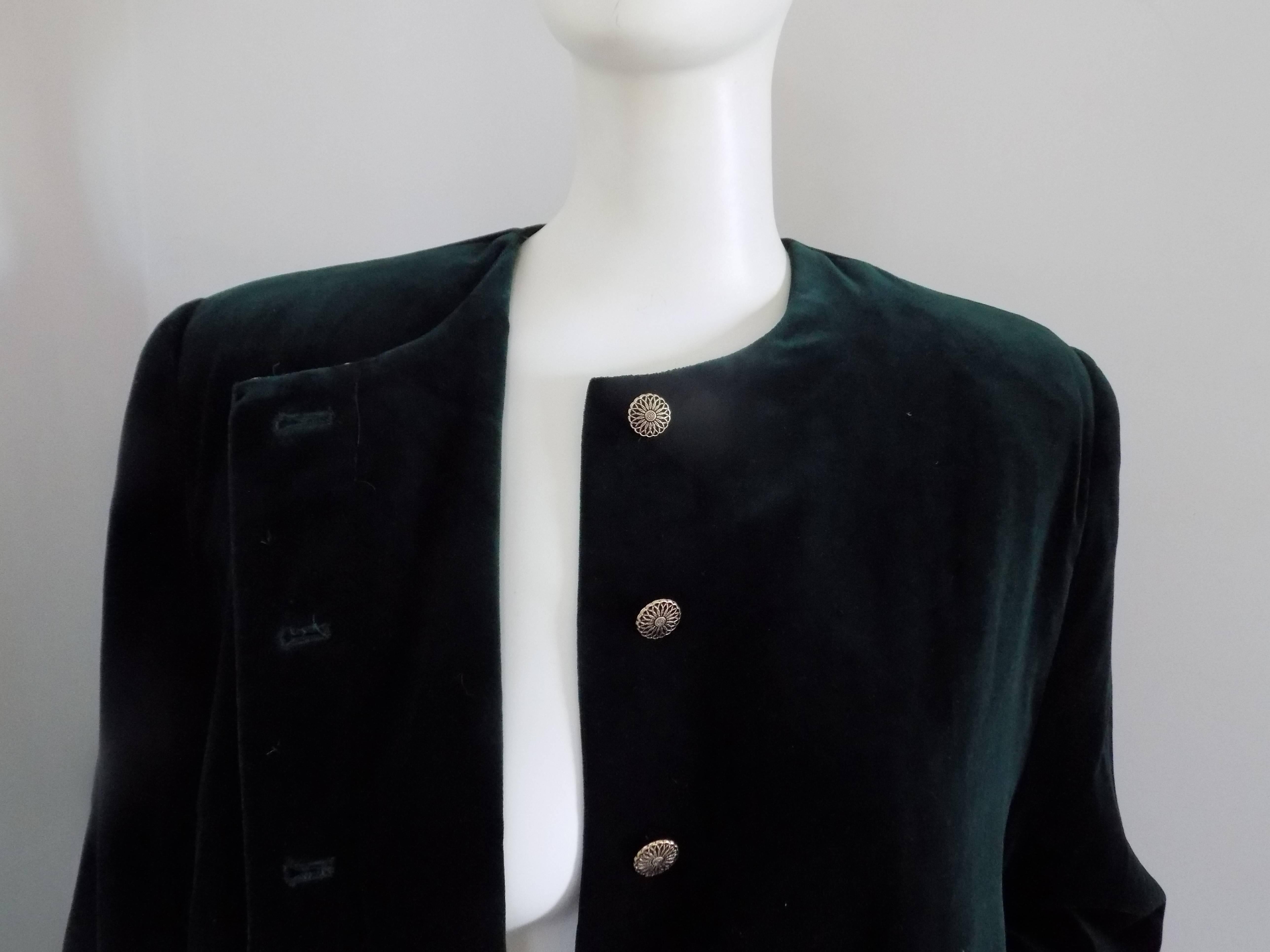 Women's Gossi Green Velvet Jacket  For Sale