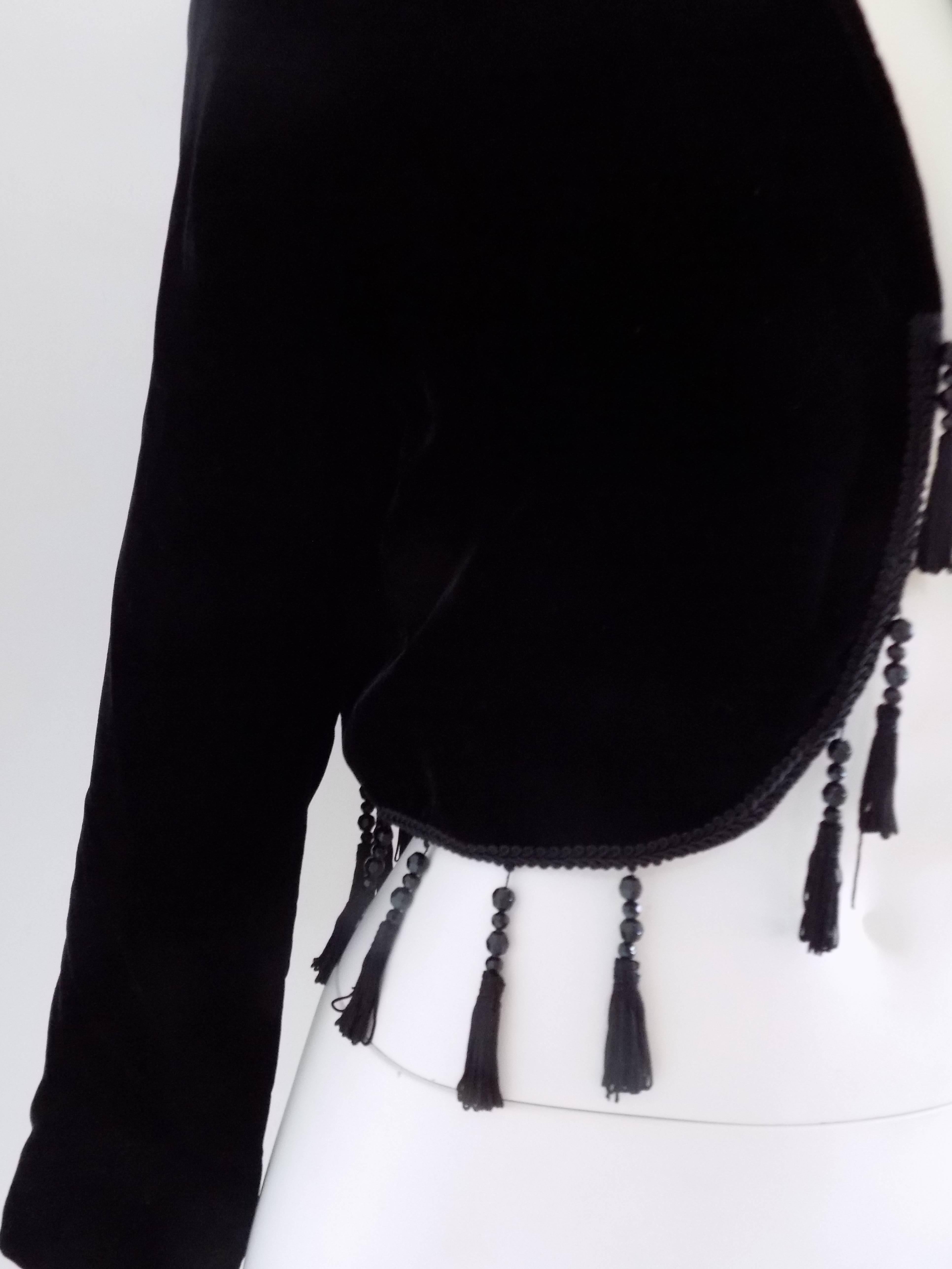 Women's Frissons Paris Black Velvet Jacket