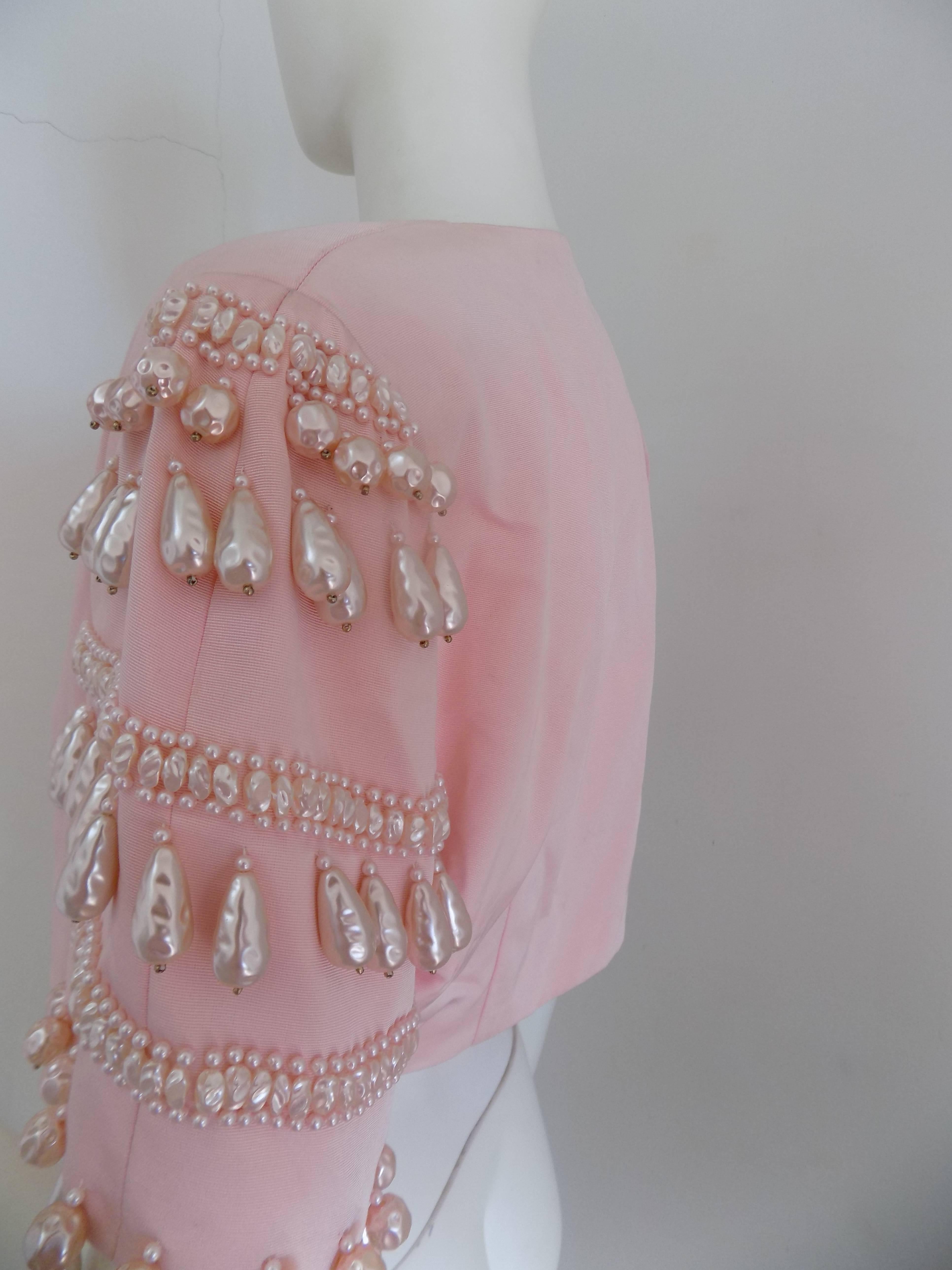 Light Pink Jacket With Pearls 1