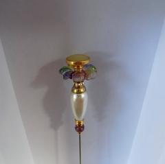 1980s Gold Tone Faux Pearls Brooch