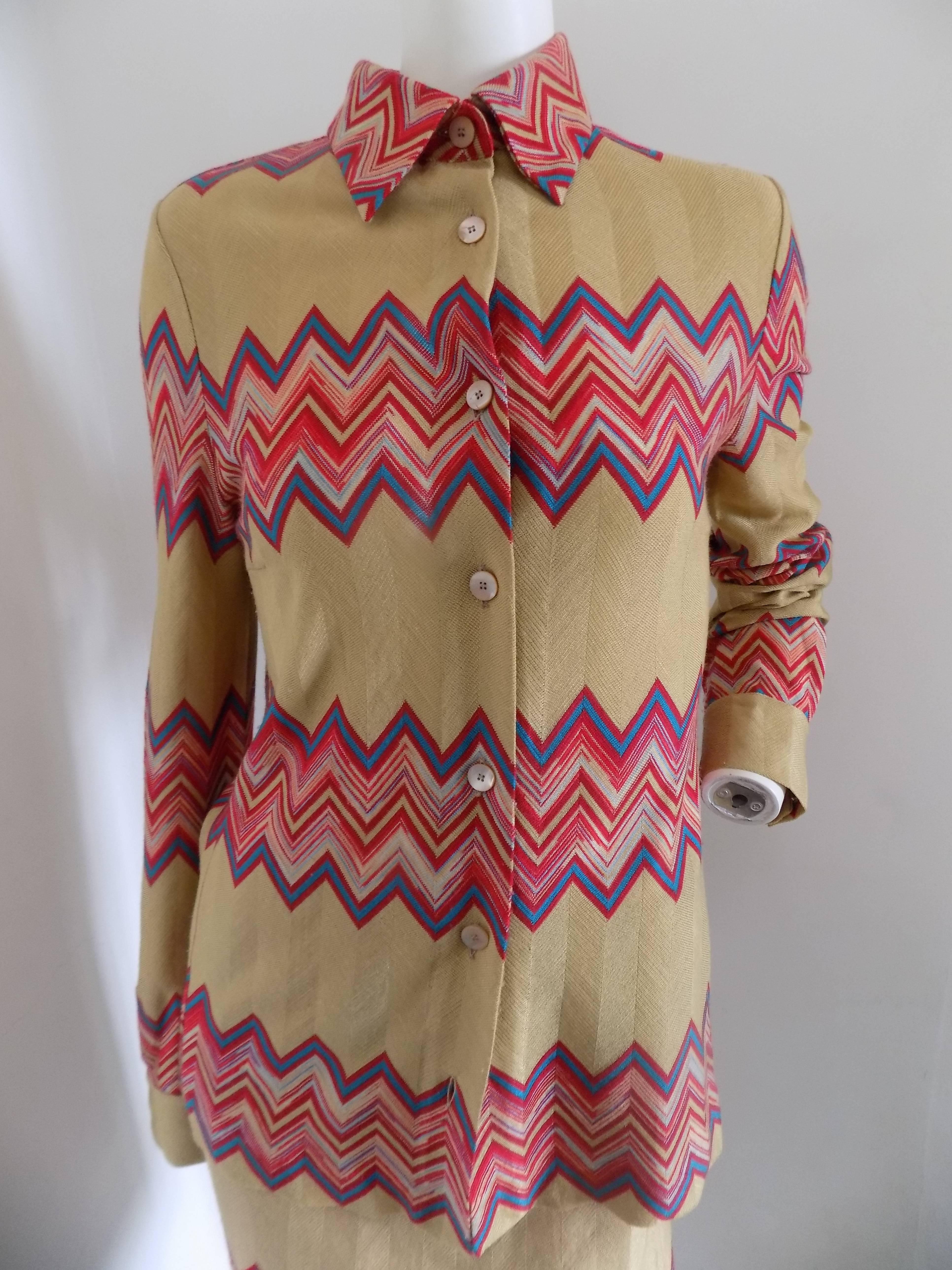 Missoni Multicolour Skirt Suit In Excellent Condition For Sale In Capri, IT