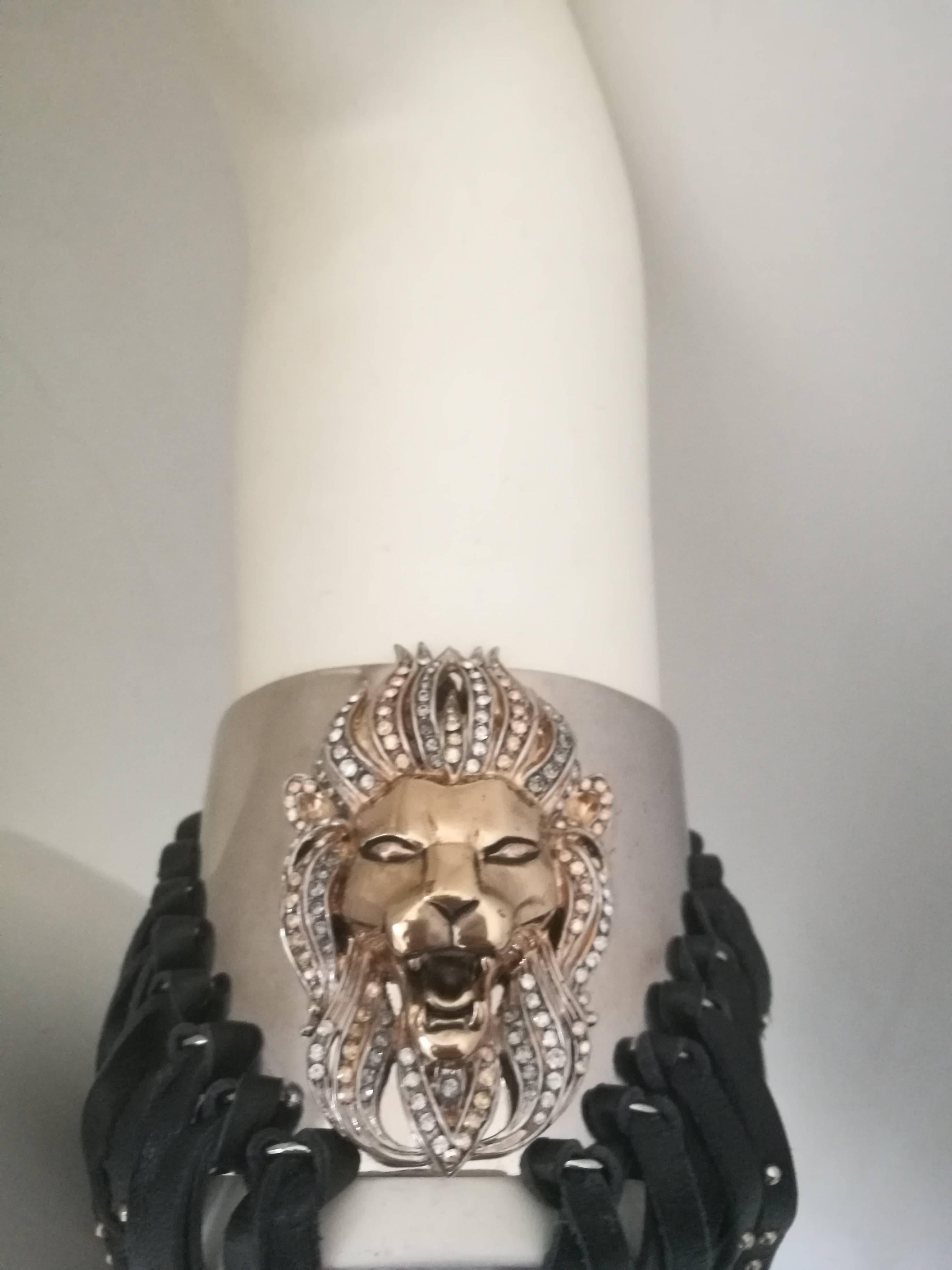 Roberto Cavalli Lion Fringes Bracelet NWOT In New Condition In Capri, IT