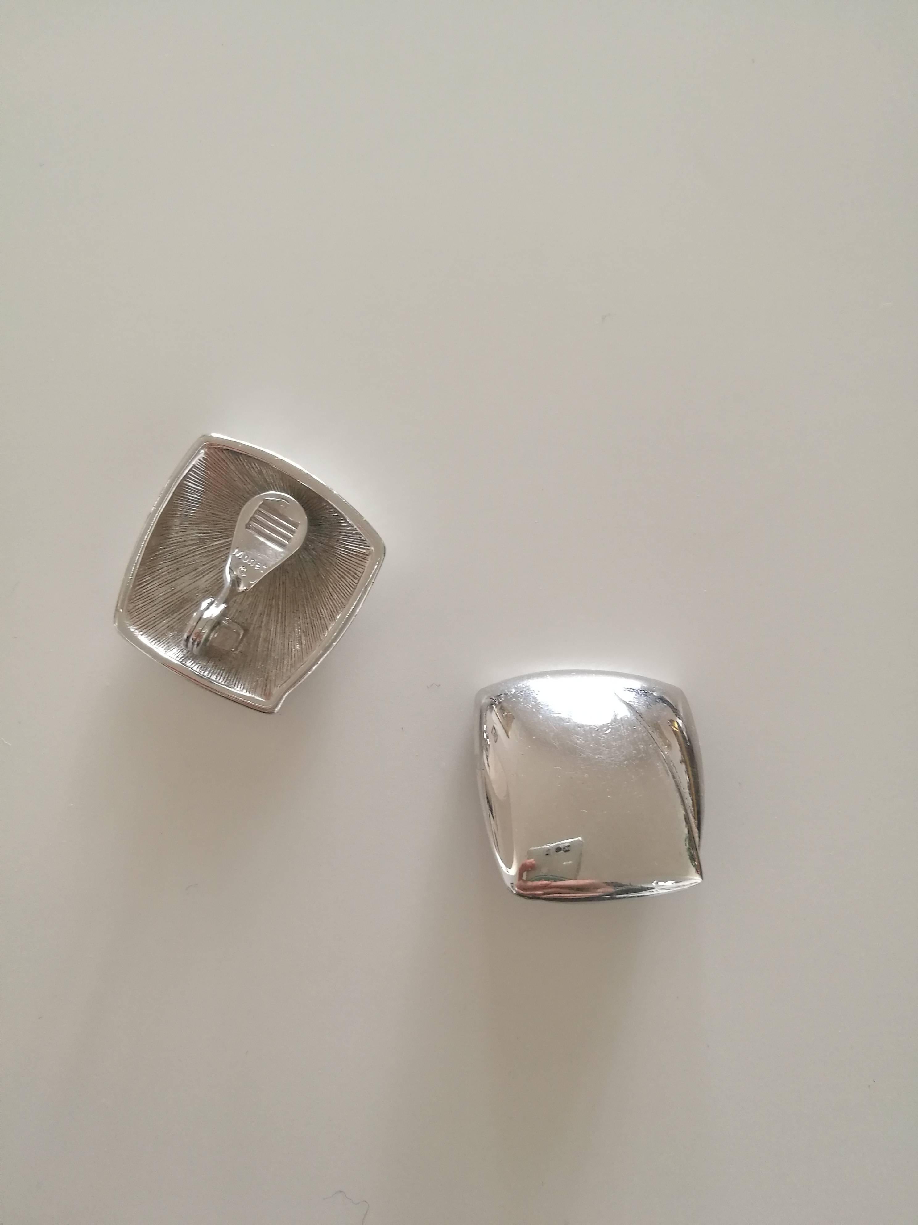 monet earrings silver