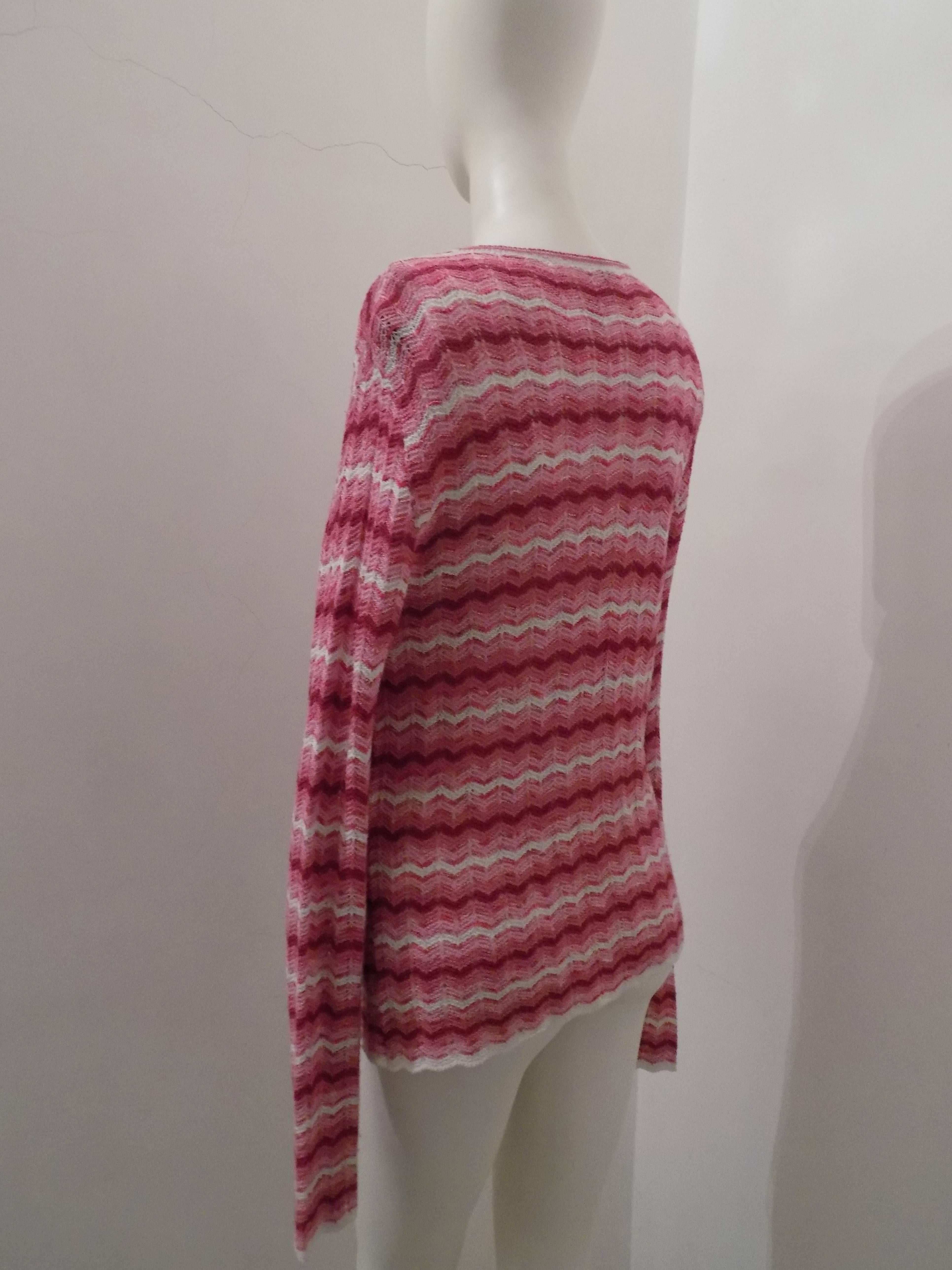 Missoni Pink Sweater Cardigan In Good Condition In Capri, IT