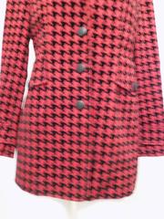 Moschino Vintage 1980s Pied de Poule Wool Jacket with Leather Details