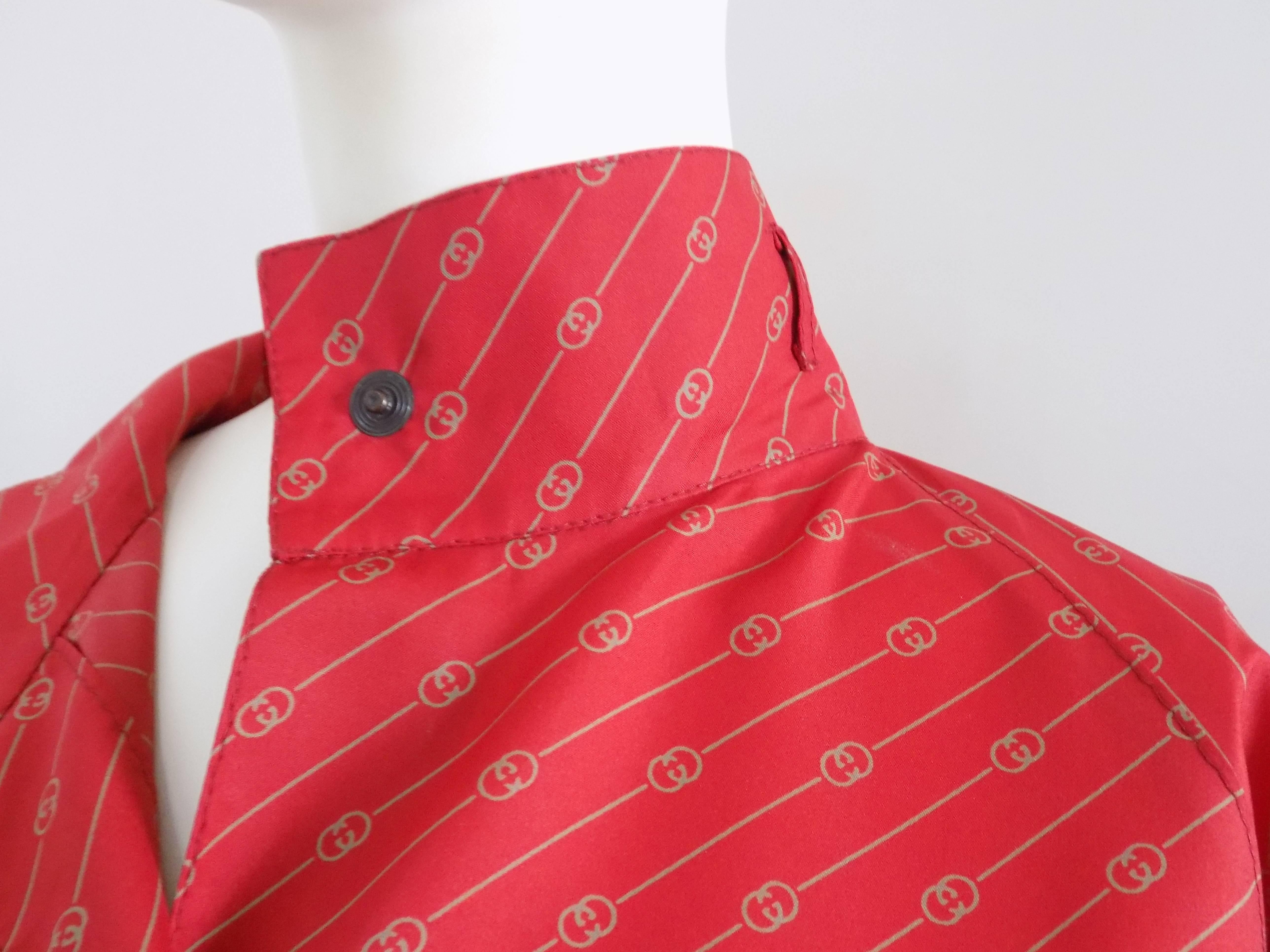 Women's or Men's 1950 Museum Piece G. Gucci Red Logo Chemisier