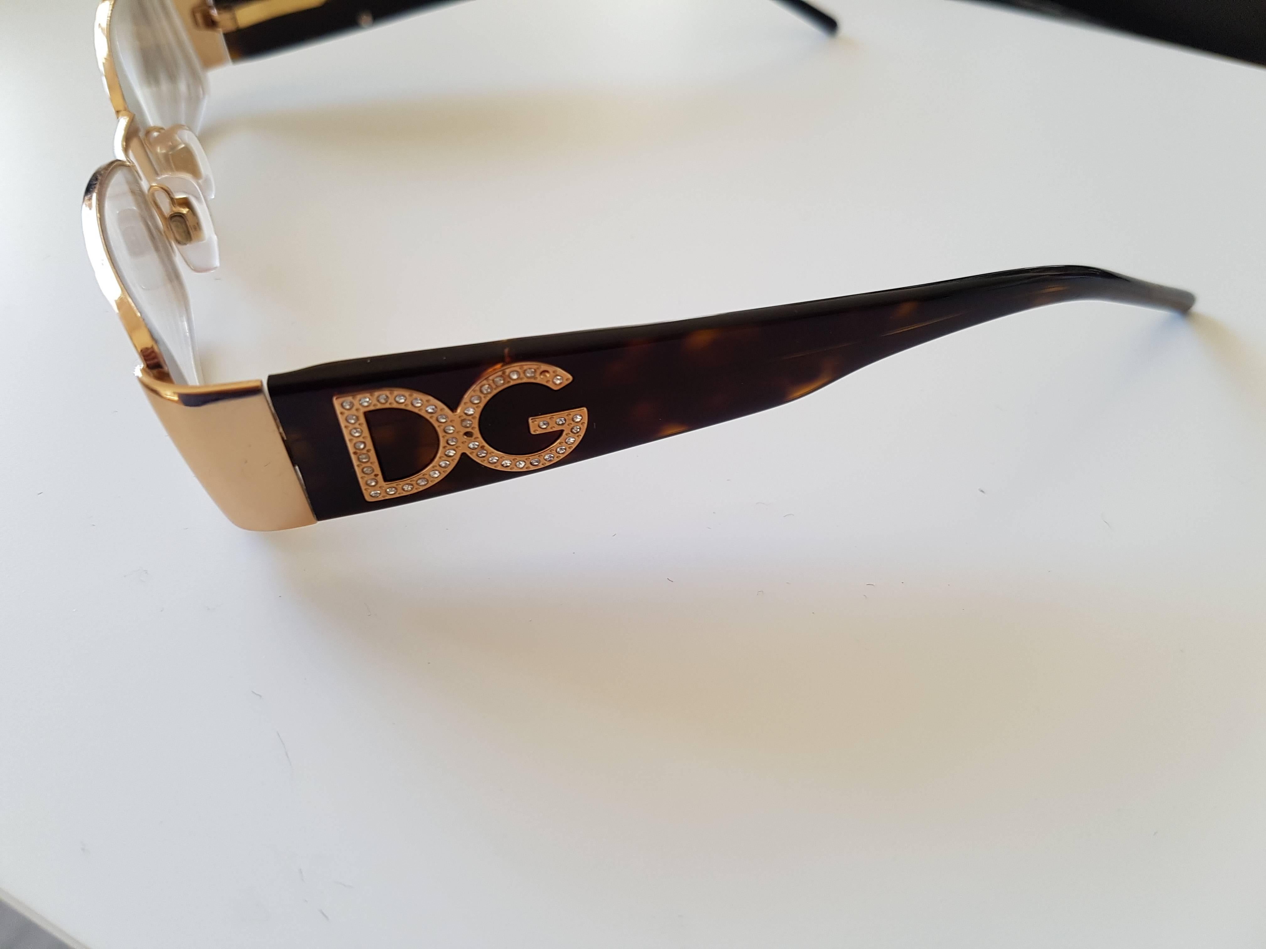 Dolce & Gabbana tortoise frame glasses In Excellent Condition In Capri, IT