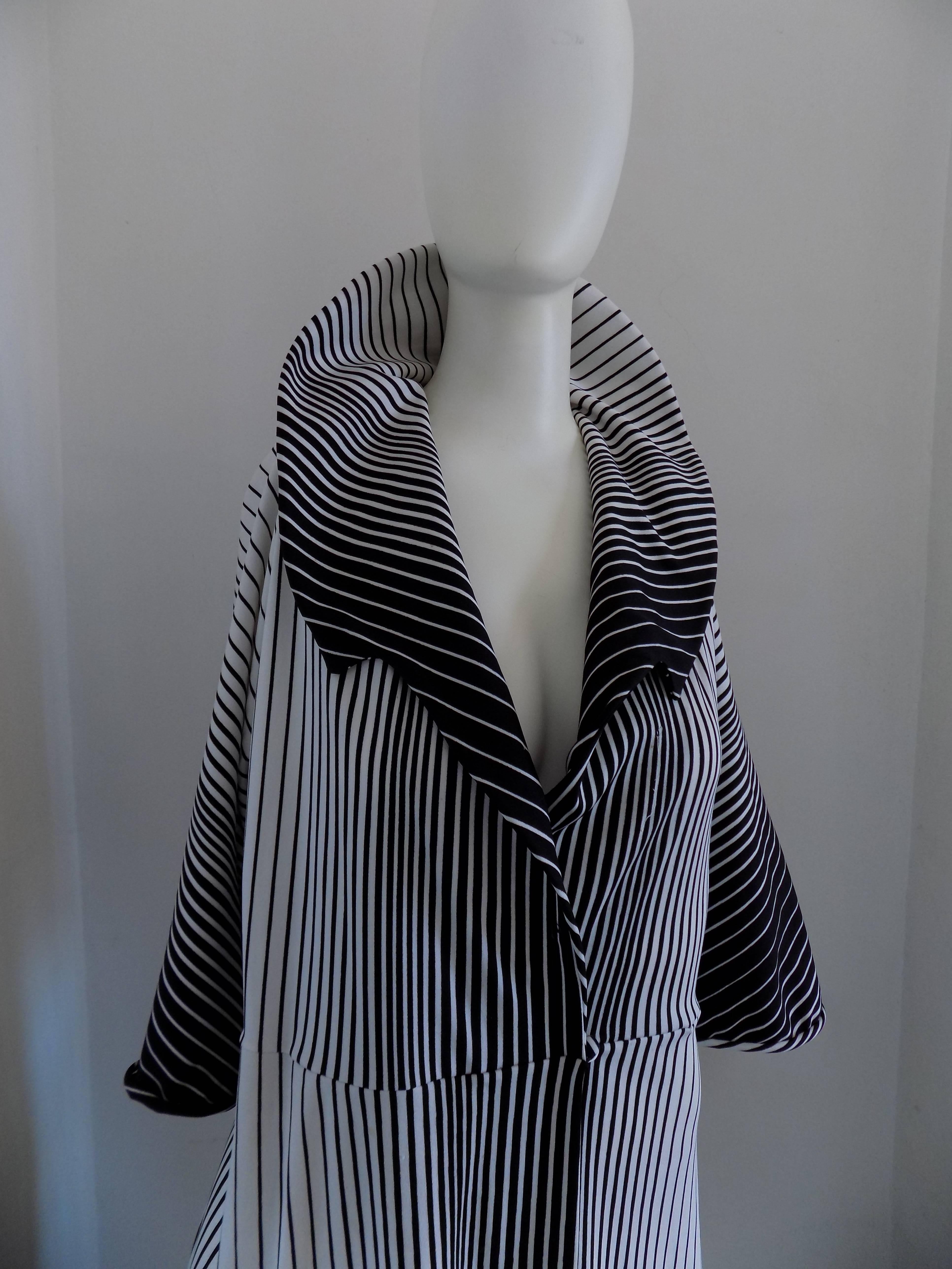 1980s Black and white long dress with jacket 4