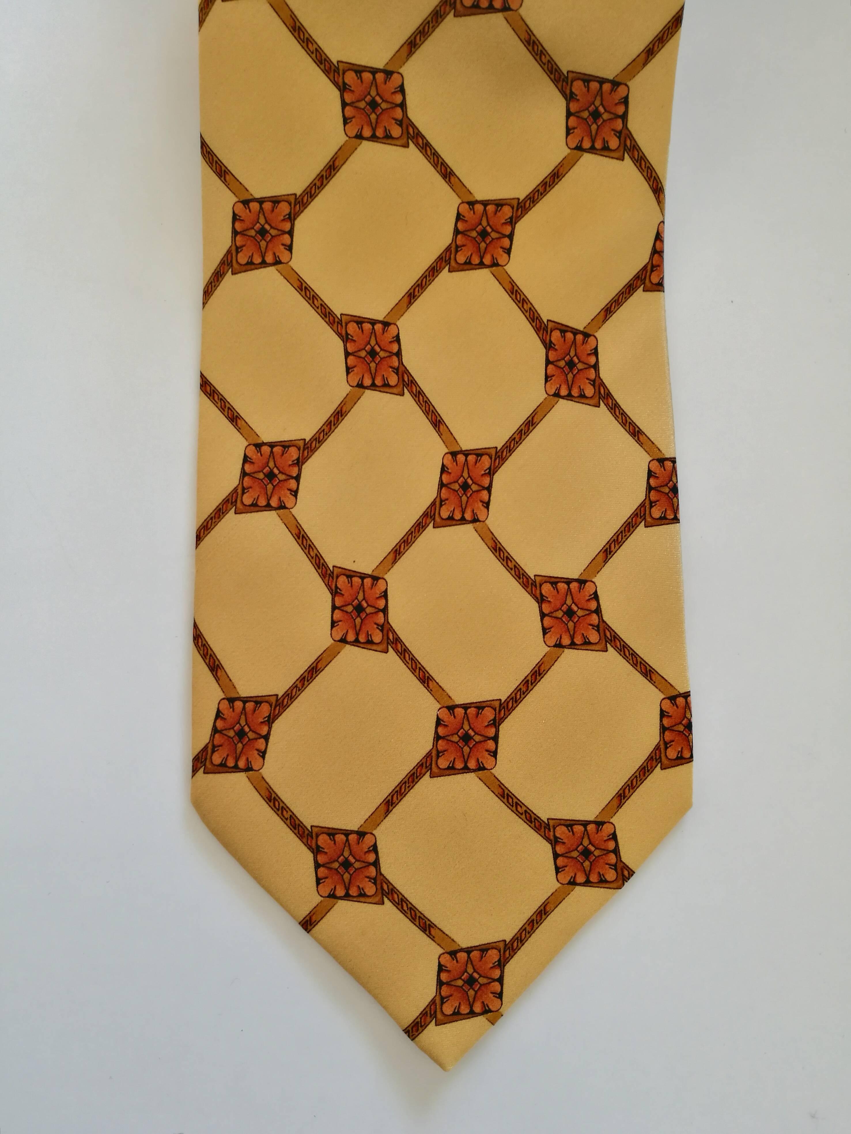 Yellow Valentino yellow silk Tie