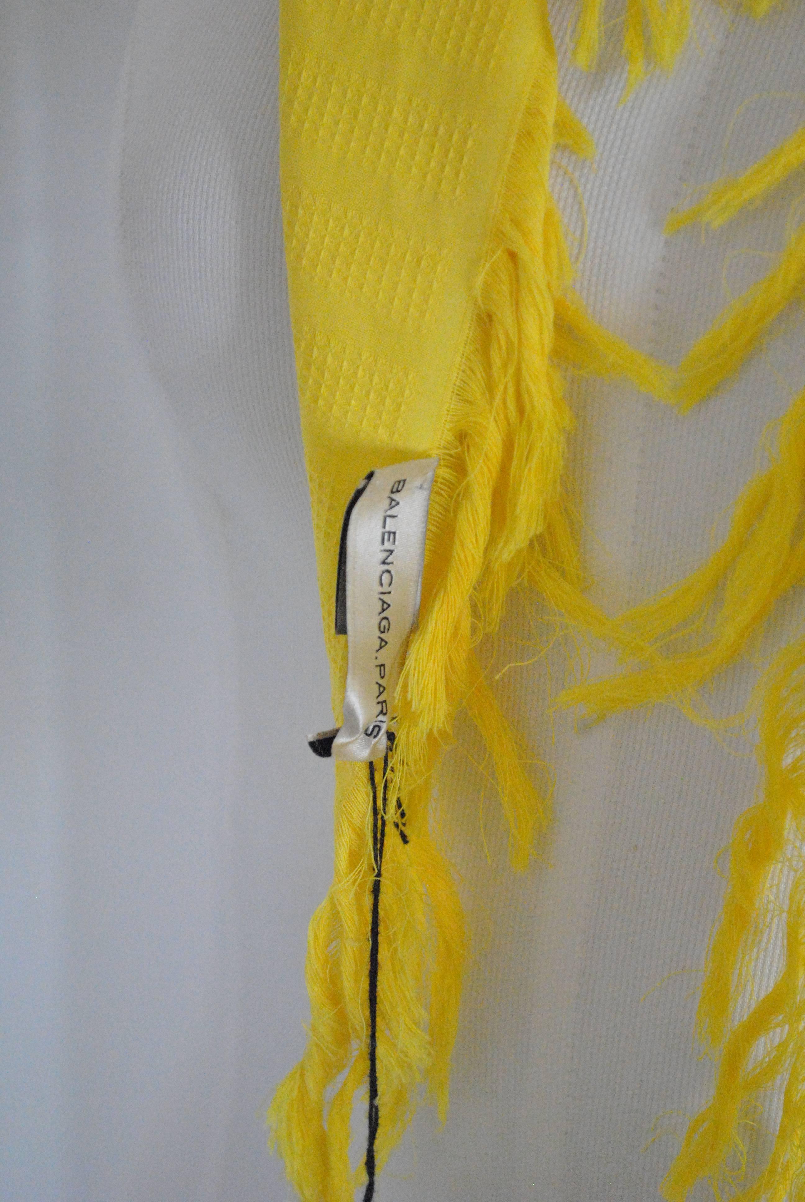 Women's or Men's Balenciaga Yellow Scarf NWOT