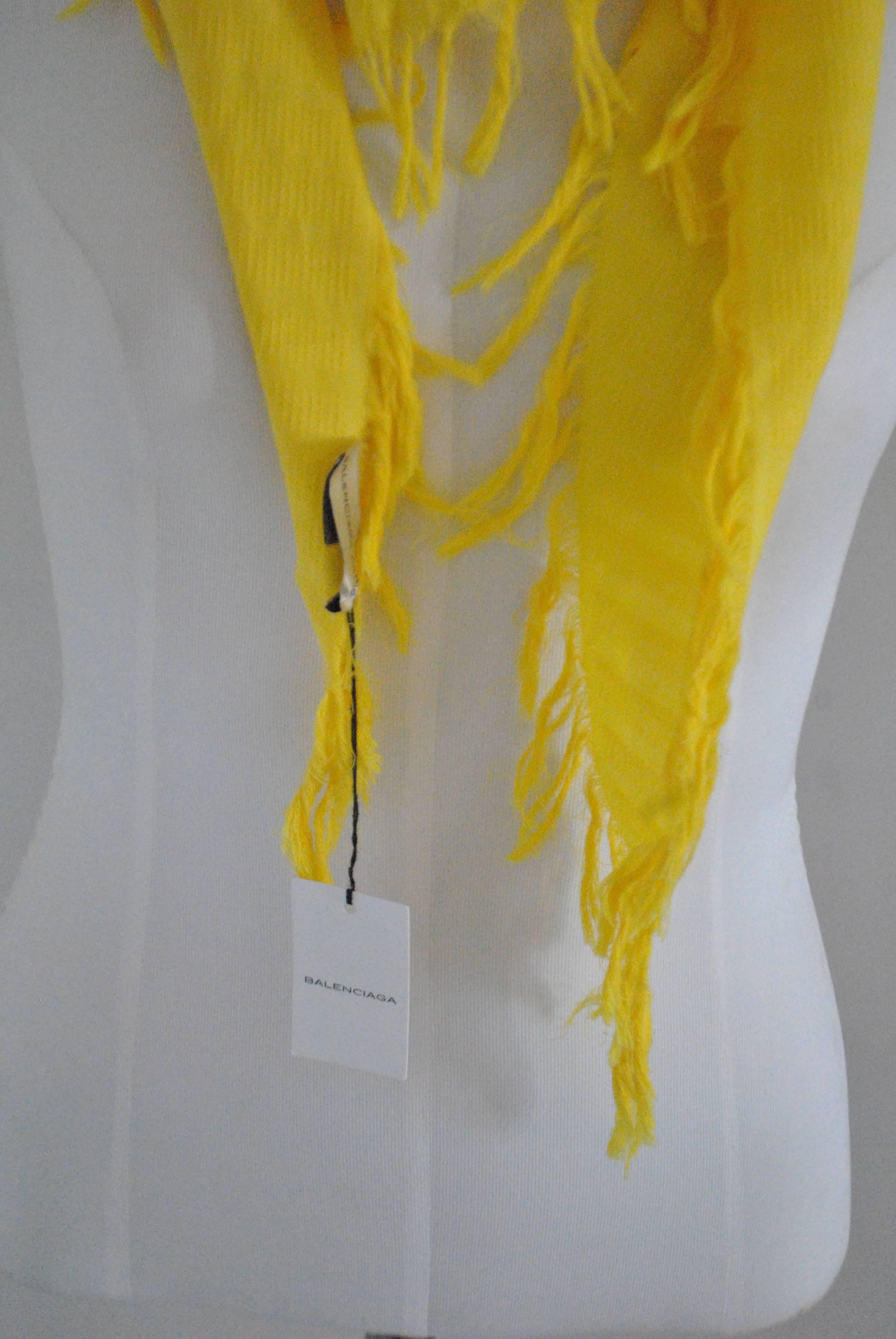 Balenciaga Yellow Scarf NWOT 2