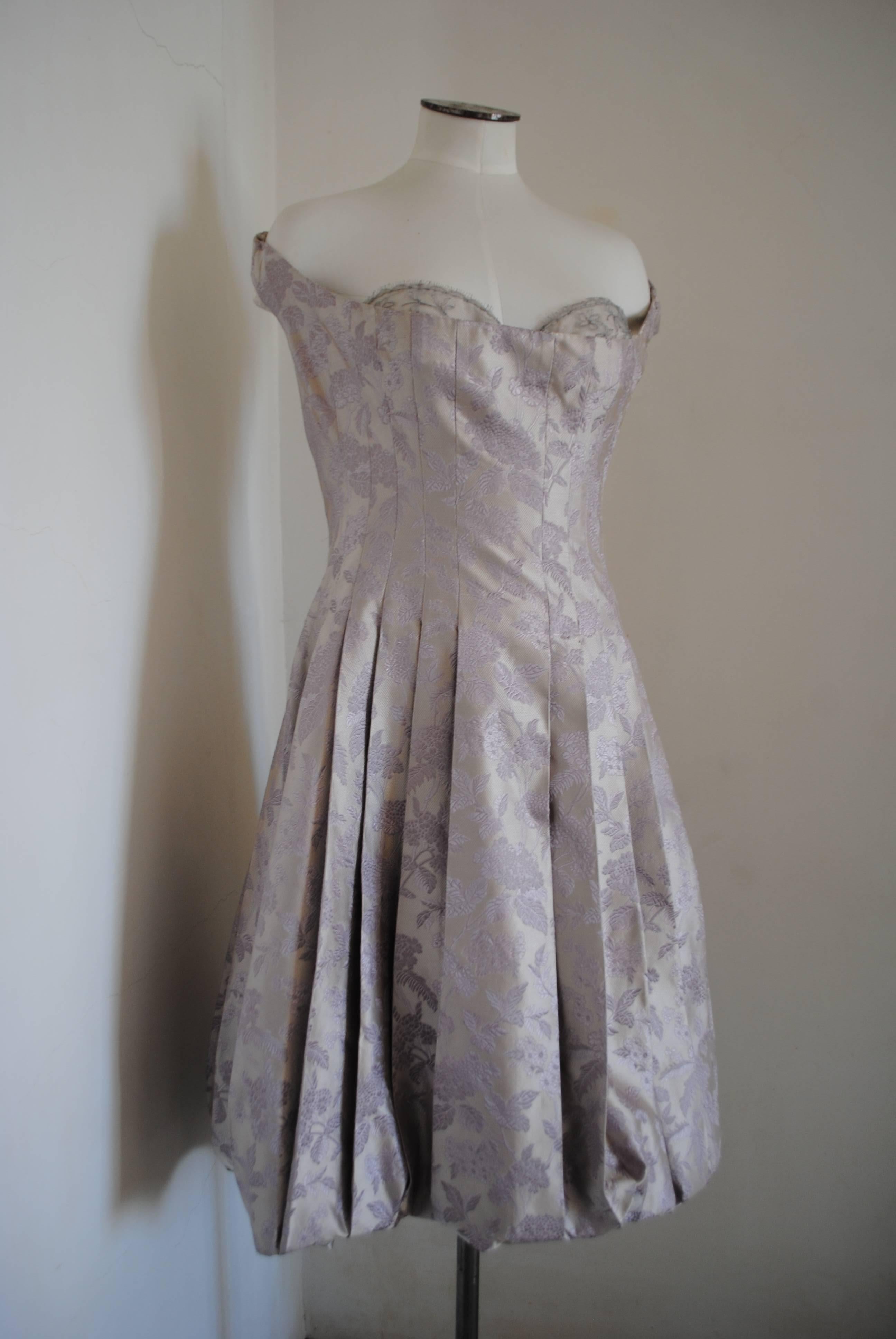 Alexander McQueen Silver light purple Dress NWOT 5