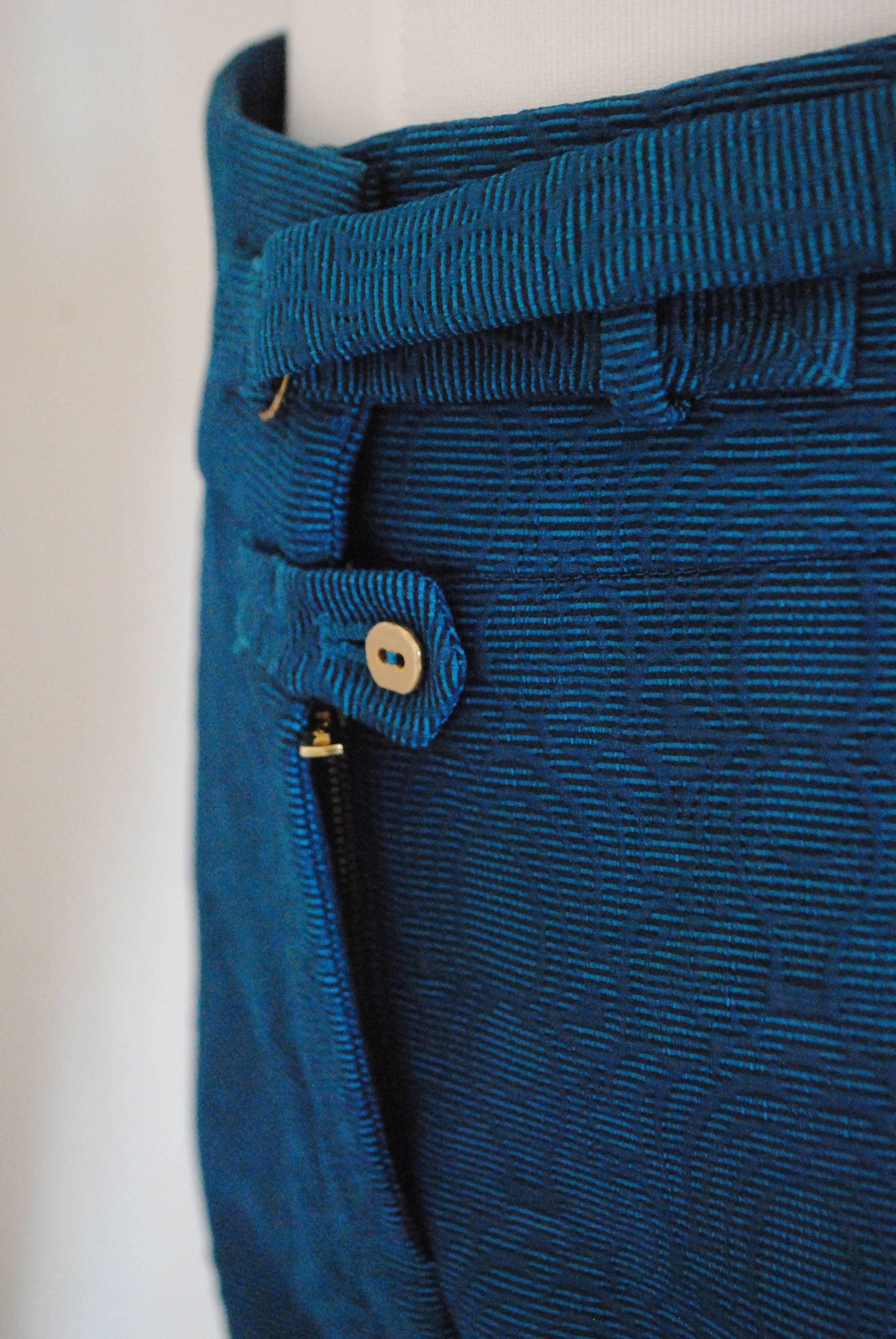 2012 Yves Saint Laurent blaue Hose NWOT im Zustand „Neu“ im Angebot in Capri, IT