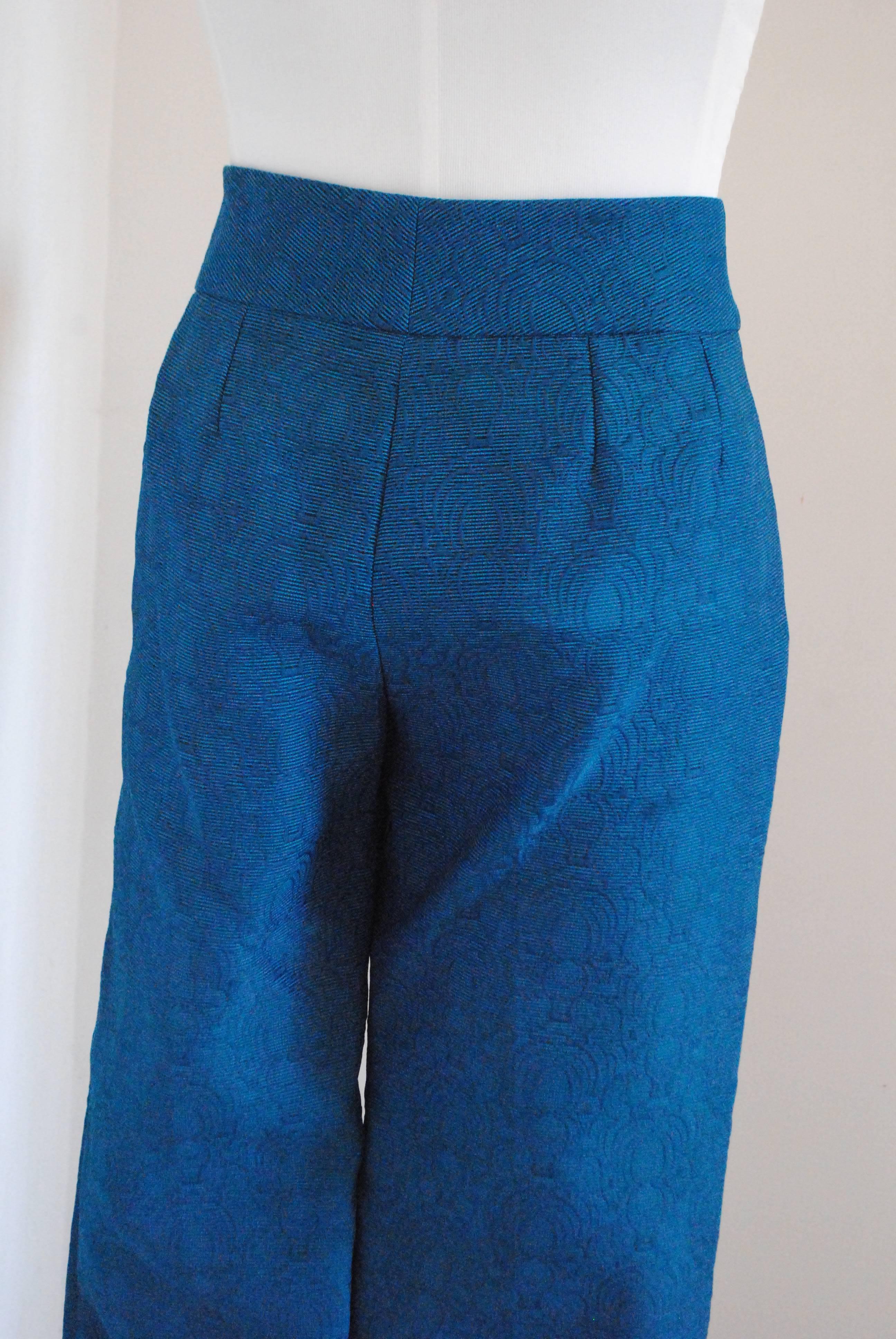 Women's 2012 Yves Saint Laurent blu pants NWOT For Sale