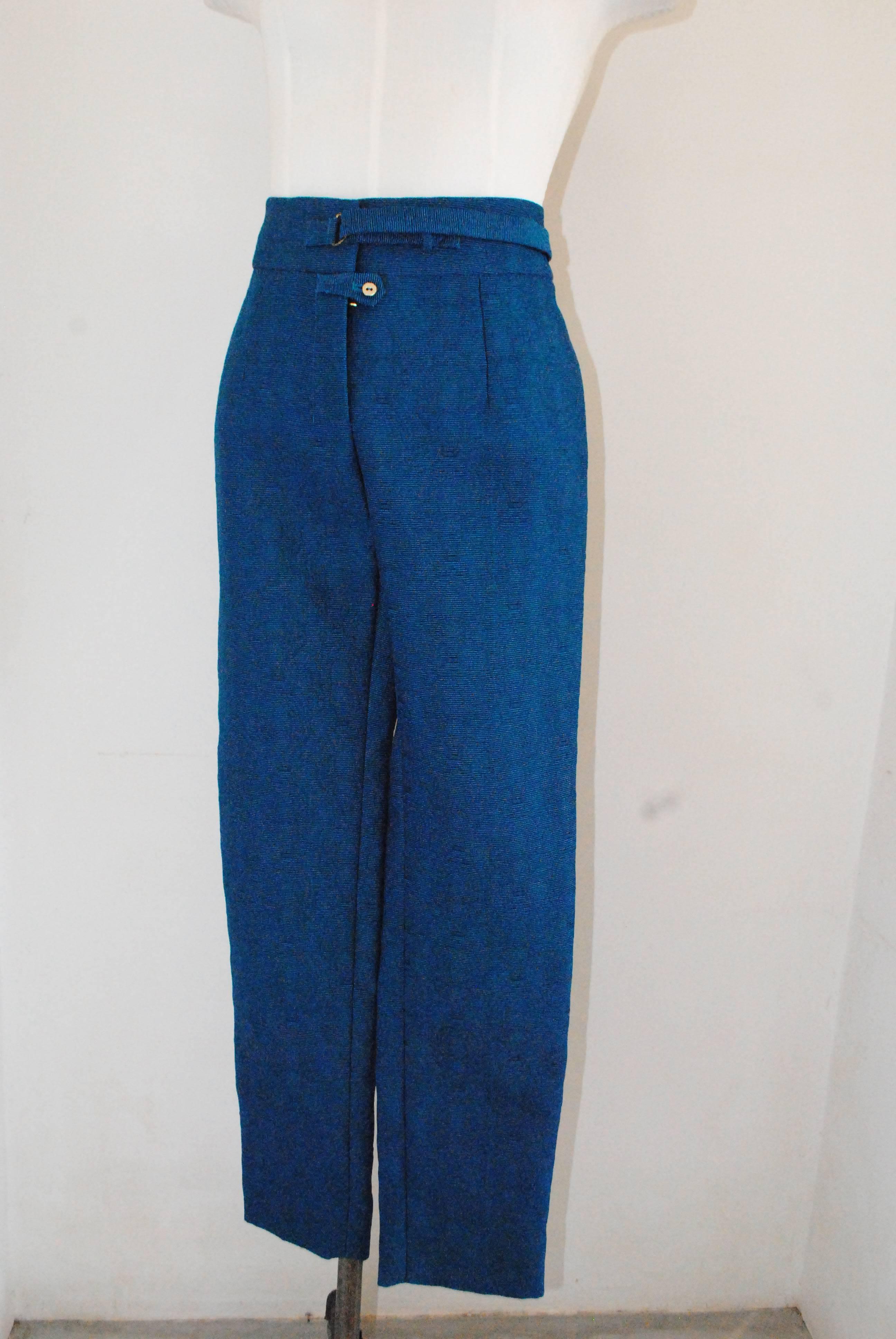 2012 Yves Saint Laurent blu pants NWOT For Sale 1