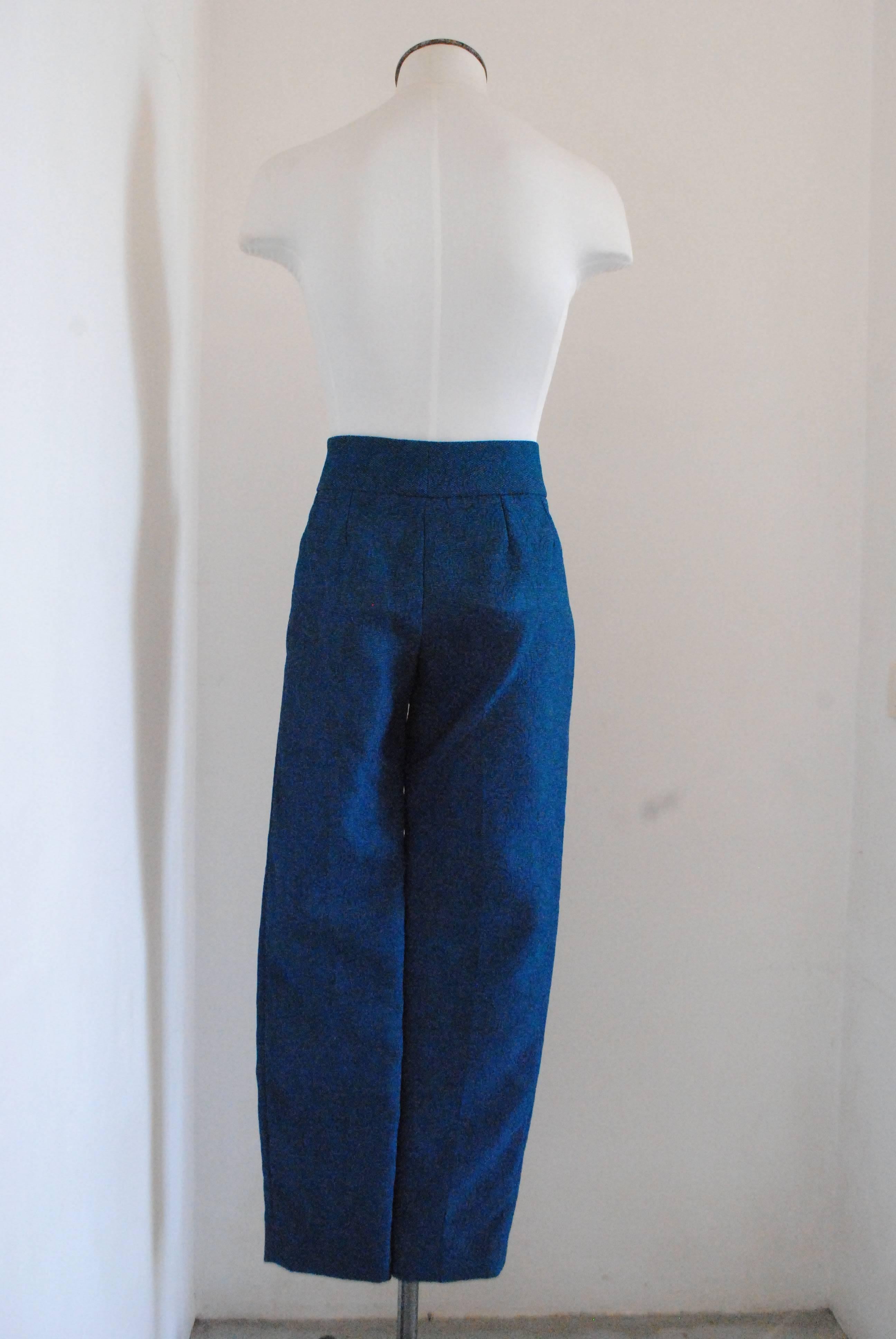 2012 Yves Saint Laurent blu pants NWOT In New Condition For Sale In Capri, IT