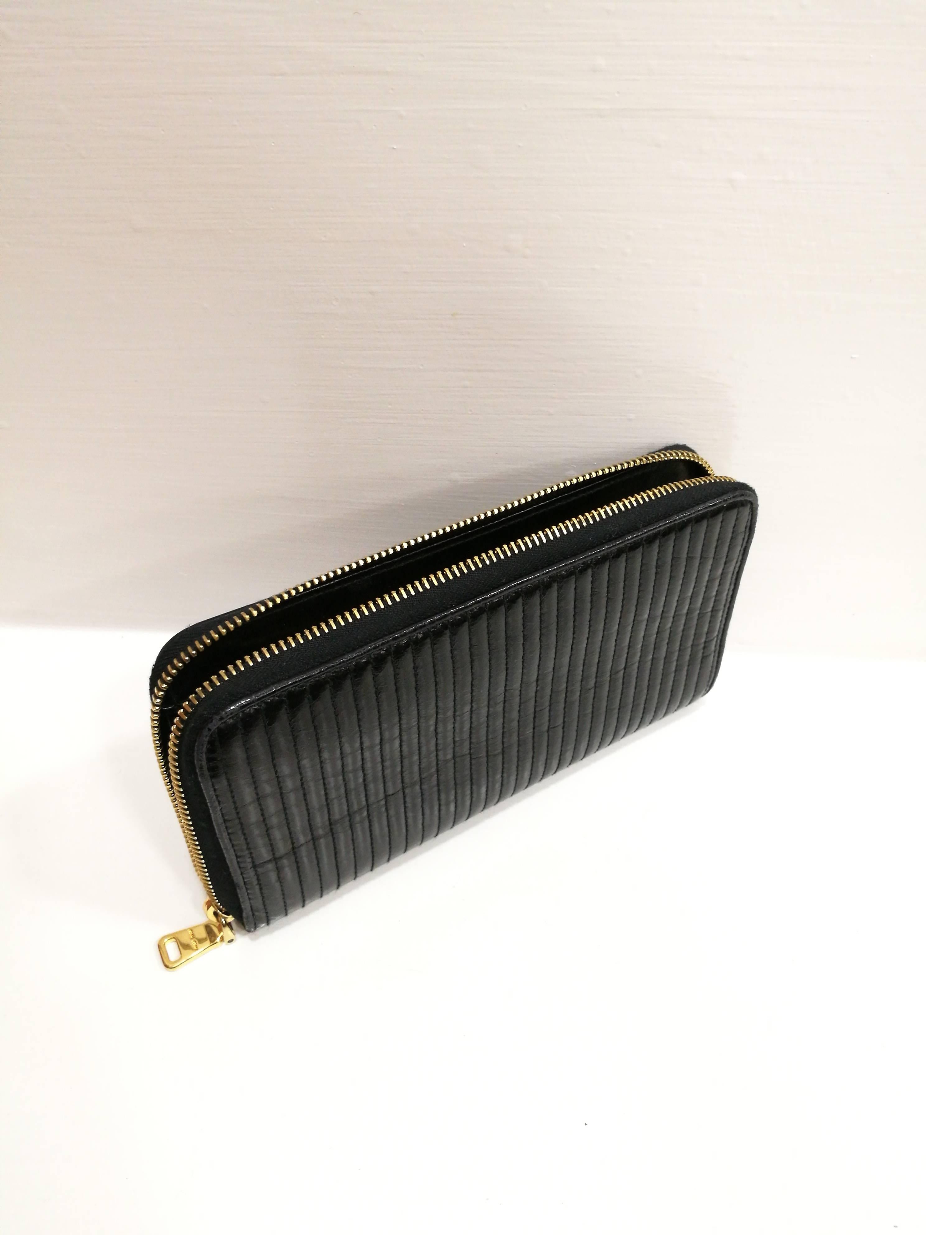 Miu Miu black wallet gold tone hardware 1