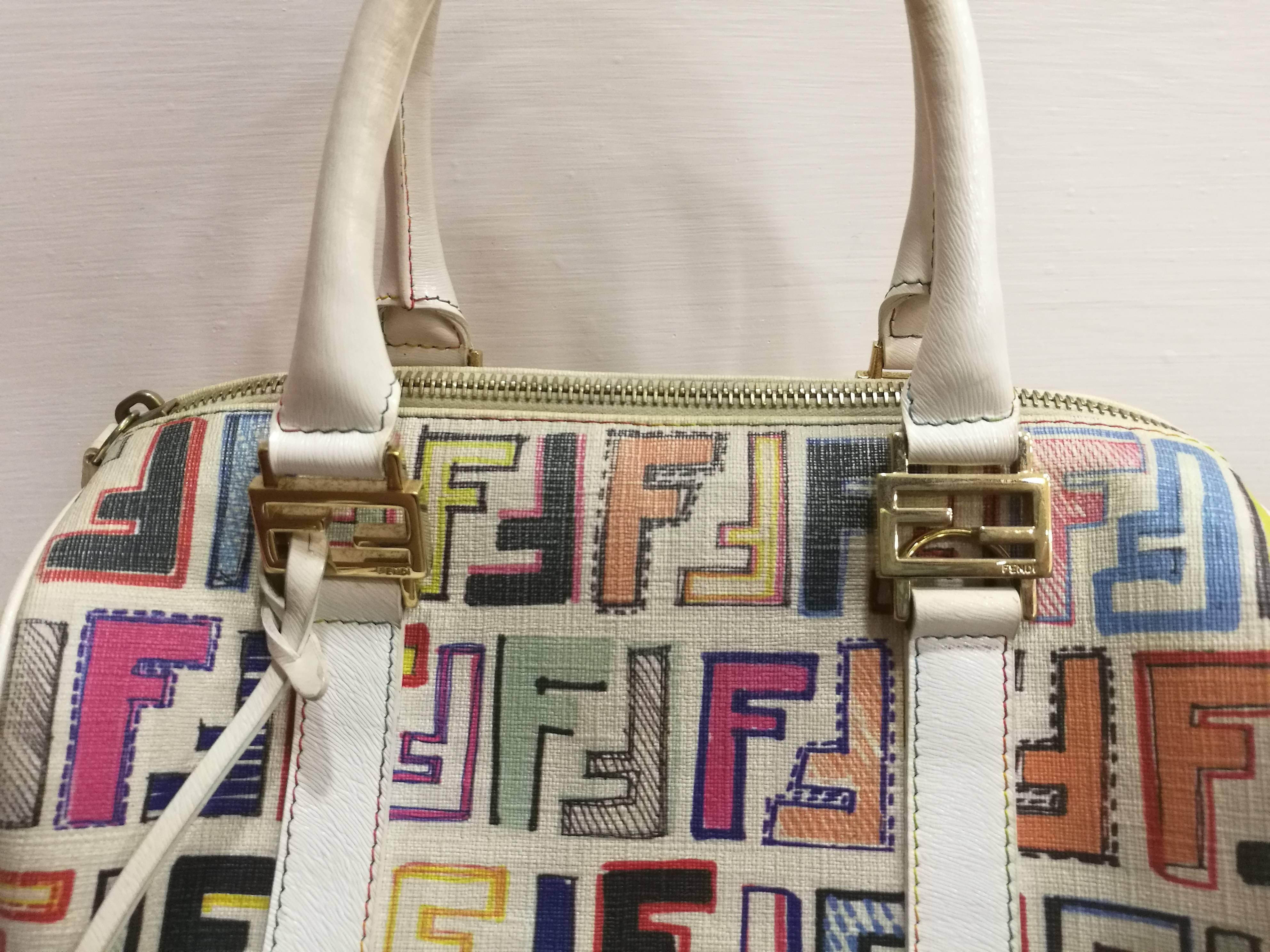 Fendi Rainbow Zucca Boston Bag 2