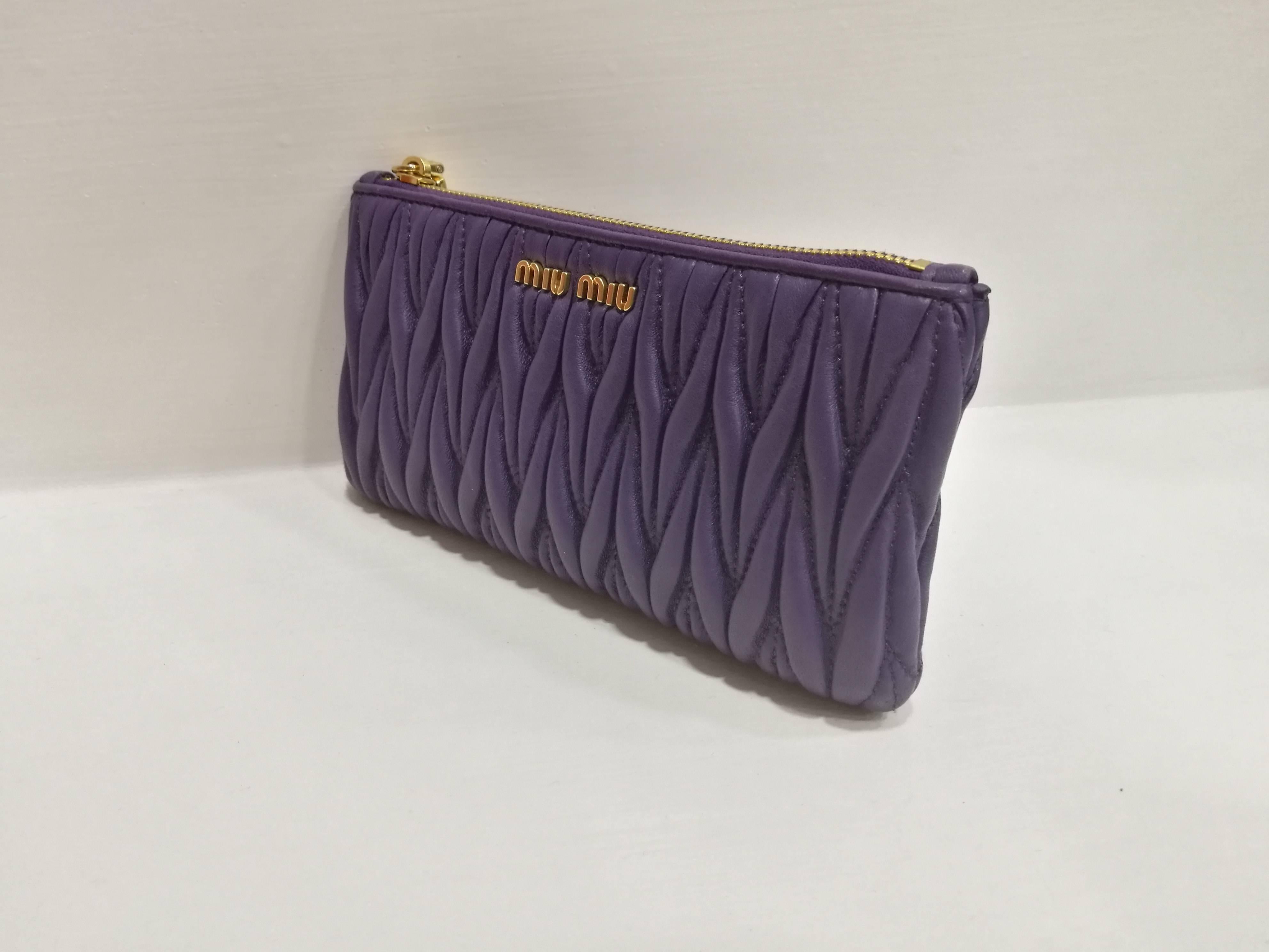 Black Miu Miu purple Wallet