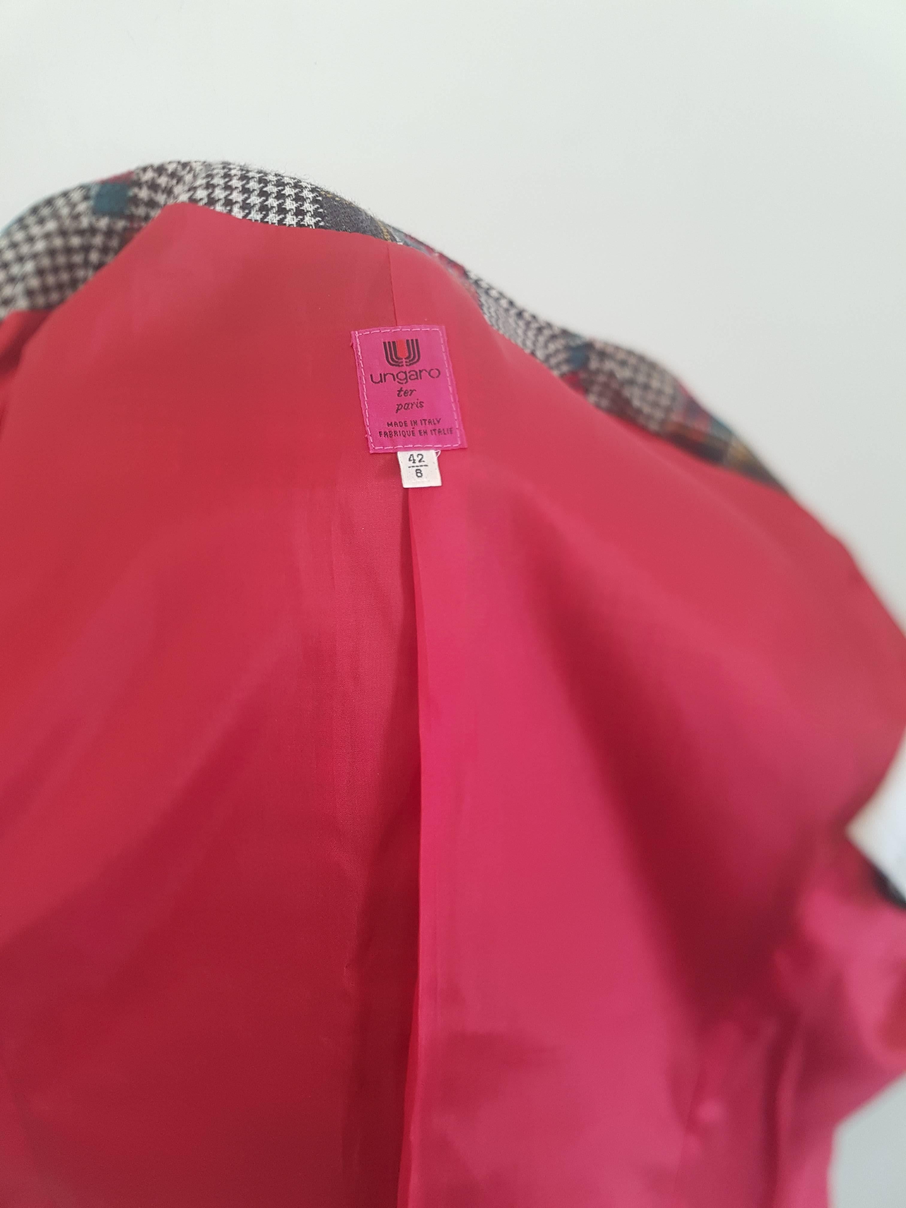 Giacca di lana multicolore Ungaro in vendita 2