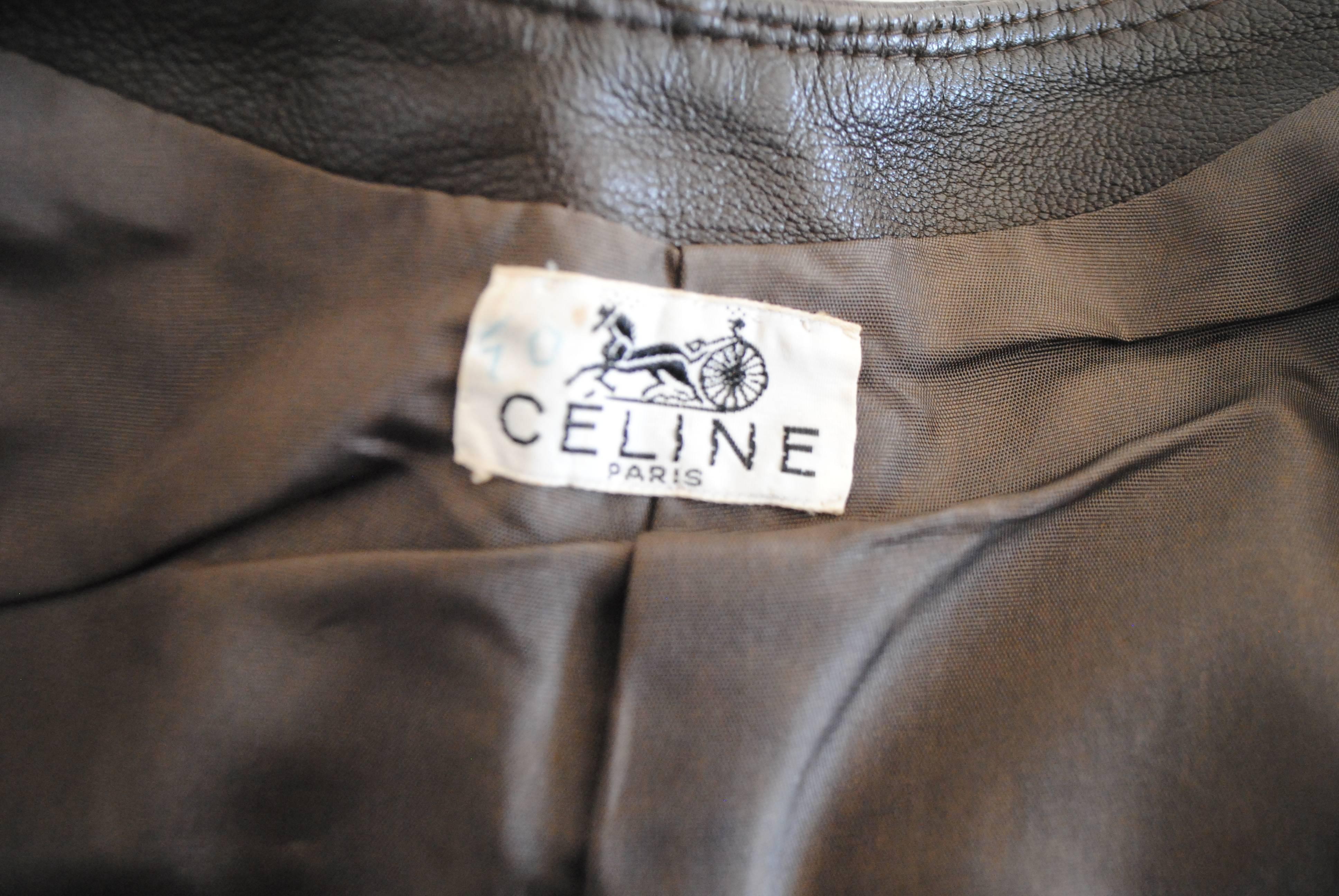Celine brown leather Gilet 5