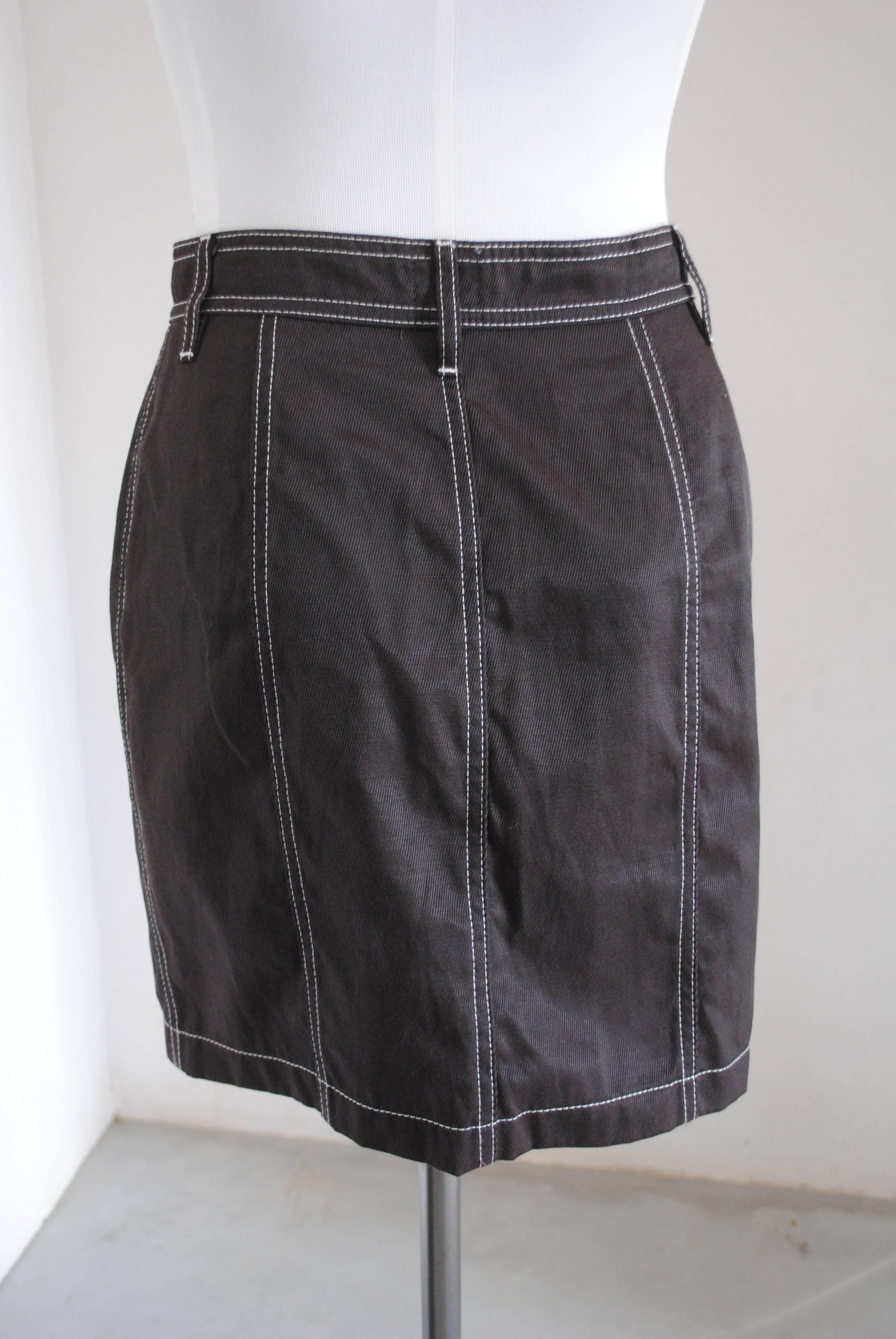 Black Moschino Brown Skirt For Sale